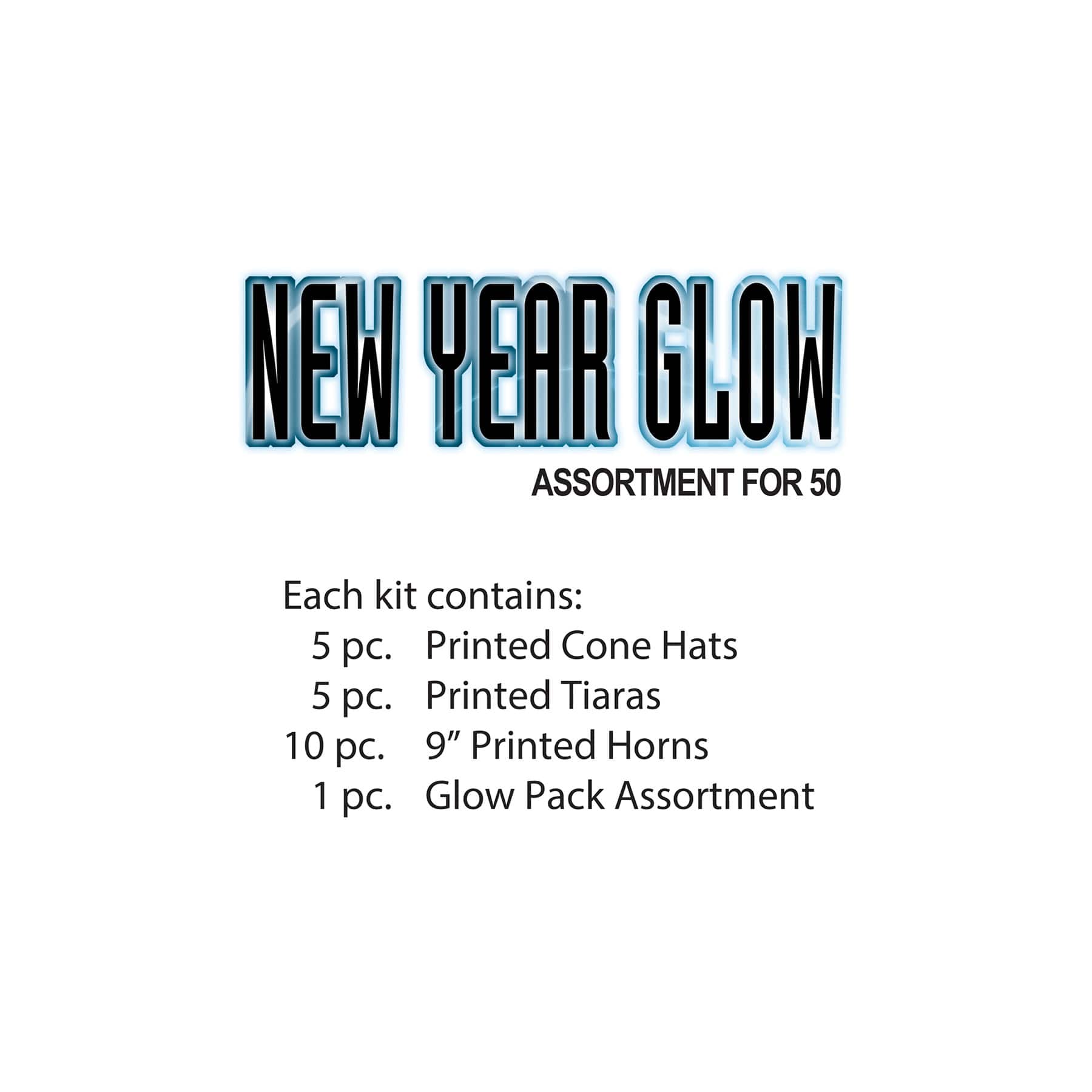 Beistle New Year Glow Party Favor Kit for 10