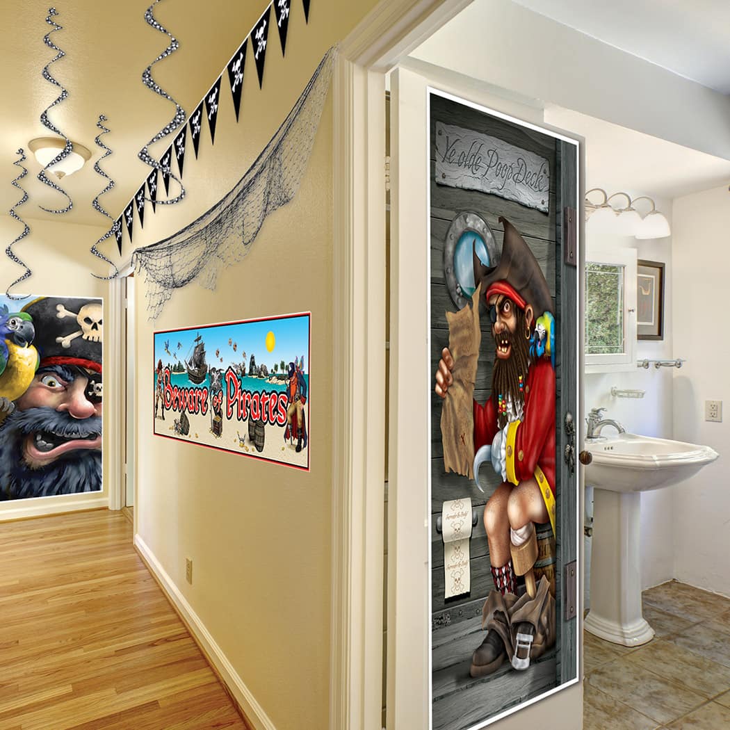 Beistle 6ft. Pirate Captain Restroom Door Covers, 2ct.