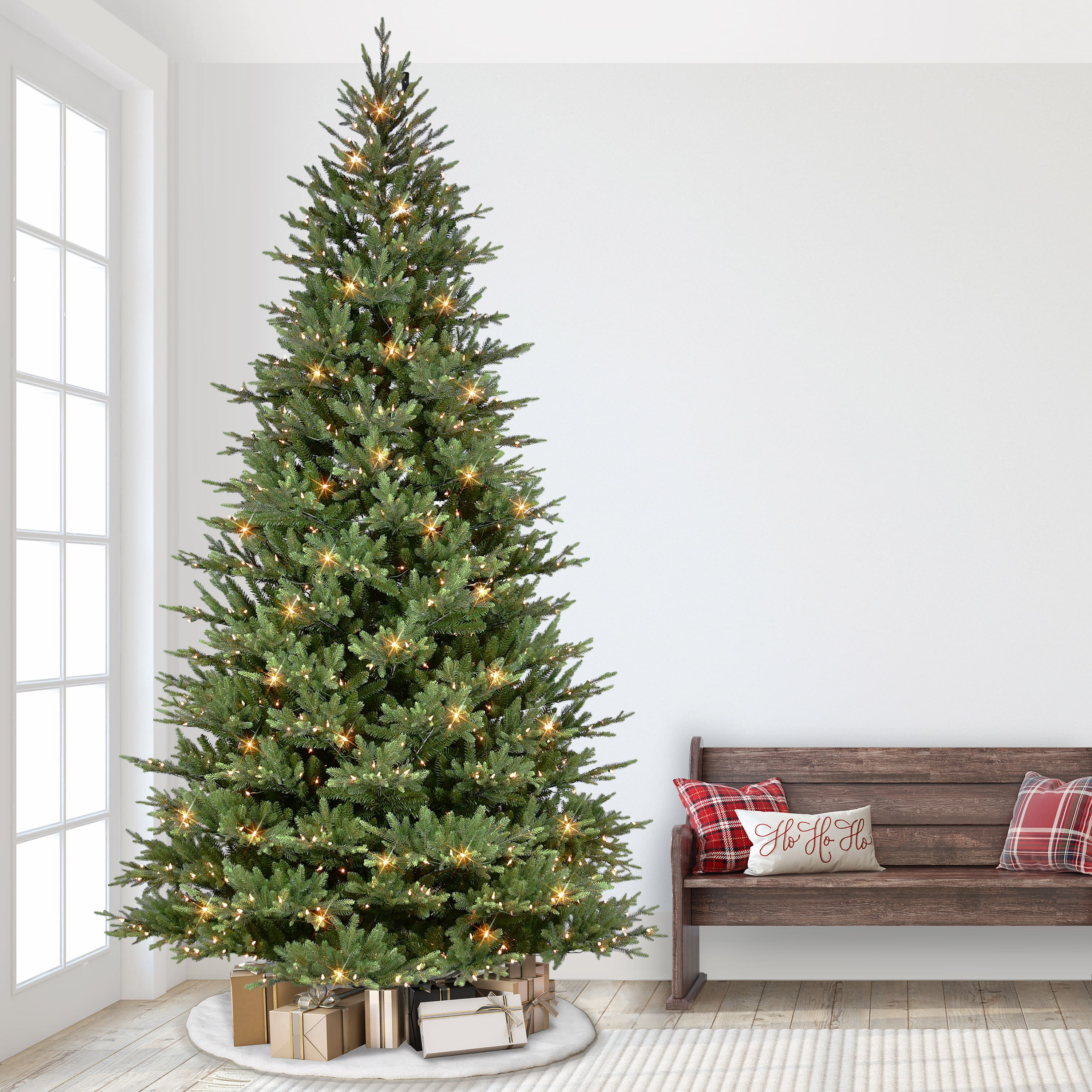10ft. Pre-Lit Balsam Artificial Fir Tree, Clear LED Lights