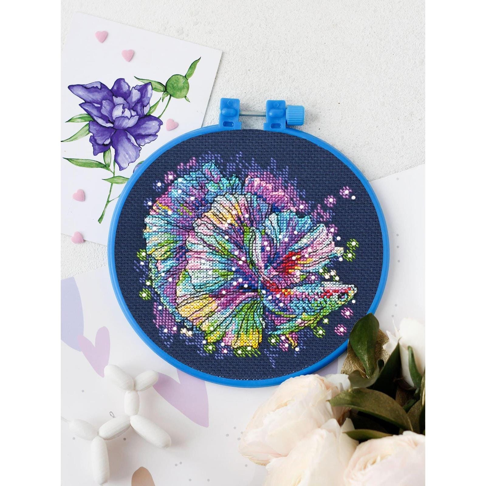Abris Art Neon Glitter Counted Cross Stitch Kit