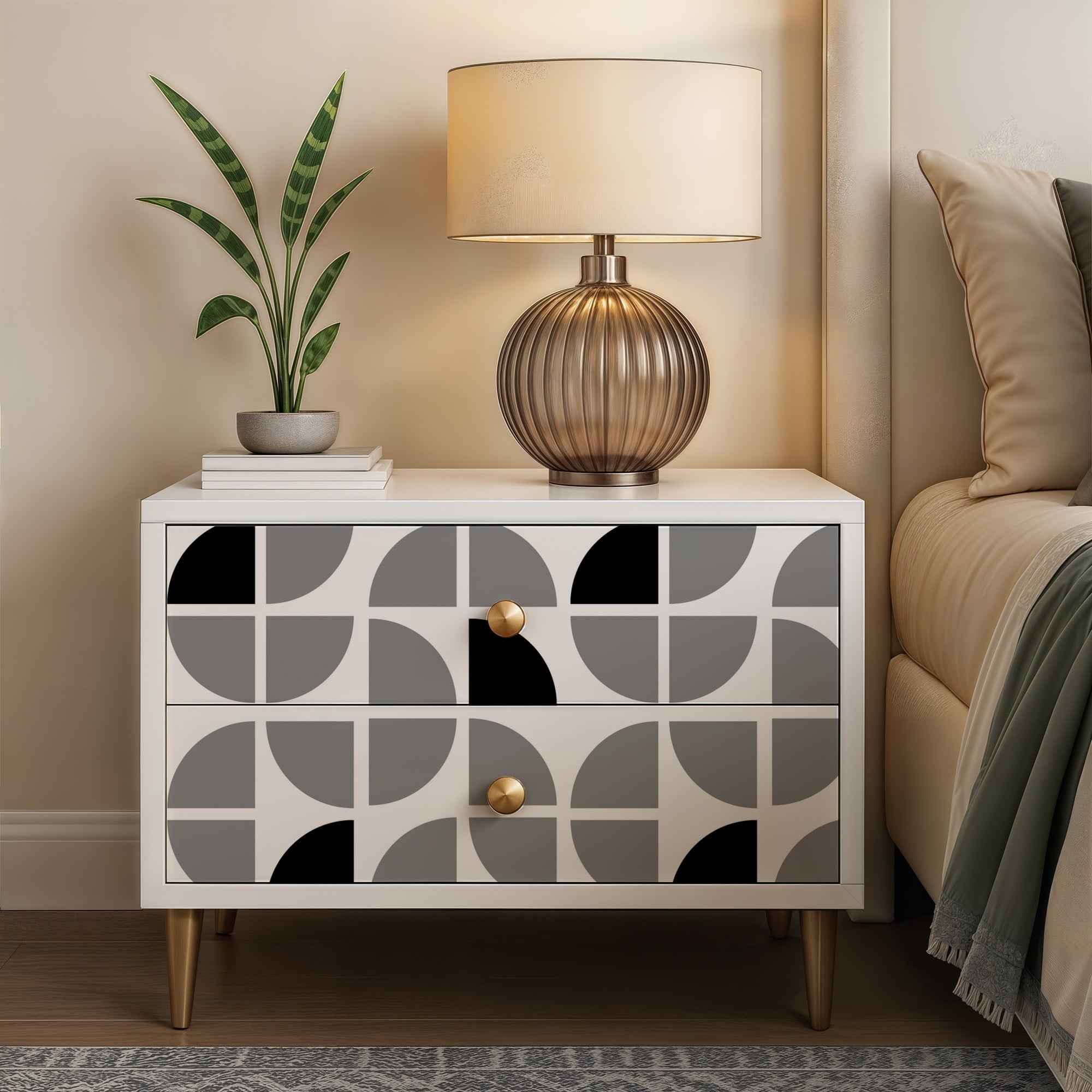 Designs Direct Mod Geo Crescents Peel & Stick Wallpaper