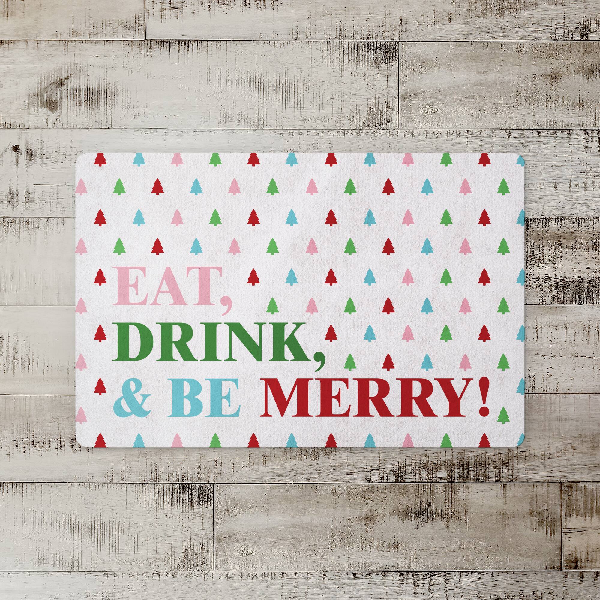 Eat Drink and Be Merry 27x18 Floor Mat
