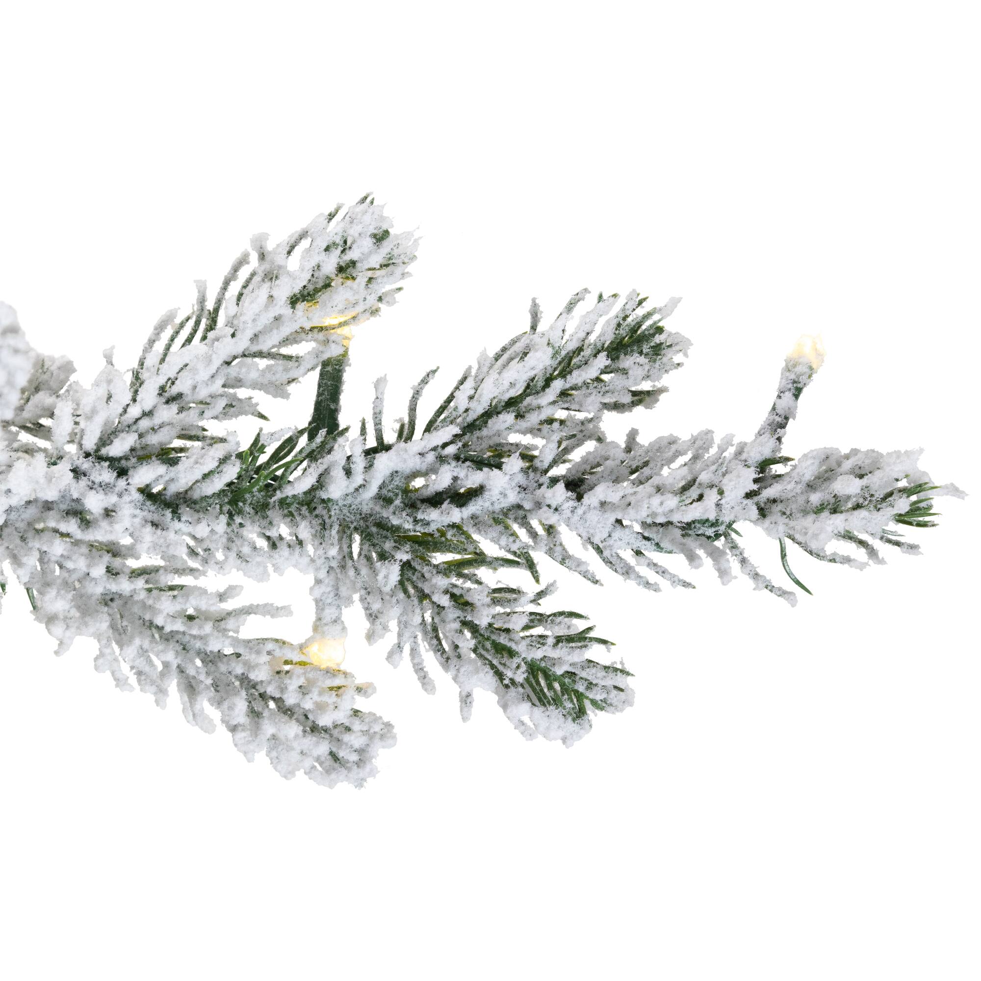 9ft. Pre-Lit Real Touch™ Elite Flocked Calgary Pine IPT Artificial Christmas Tree, Dual Color LED Lights