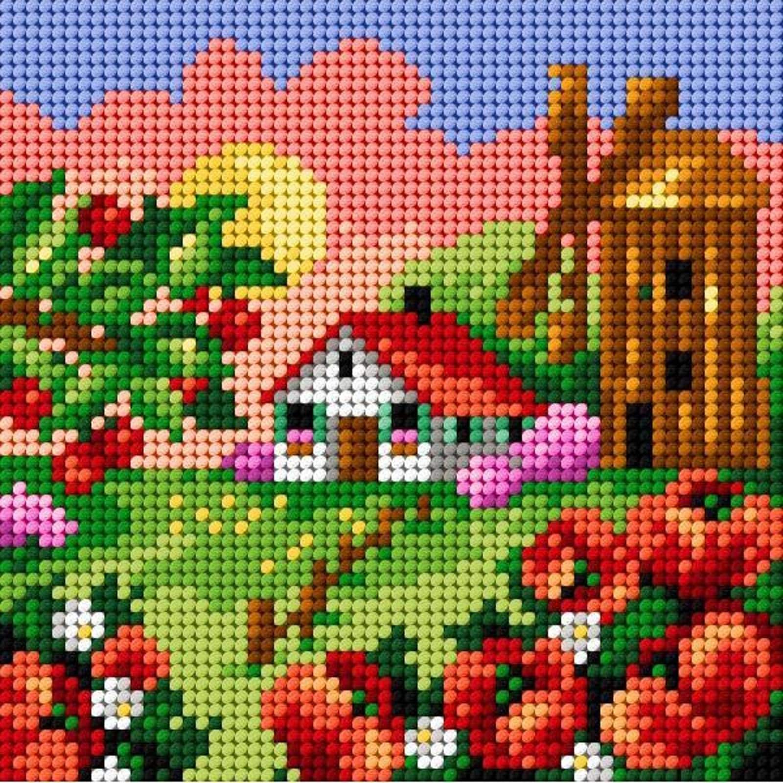 Orchidea Four Seasons Summer Gobelin Canvas For Halfstitch Without Yarn