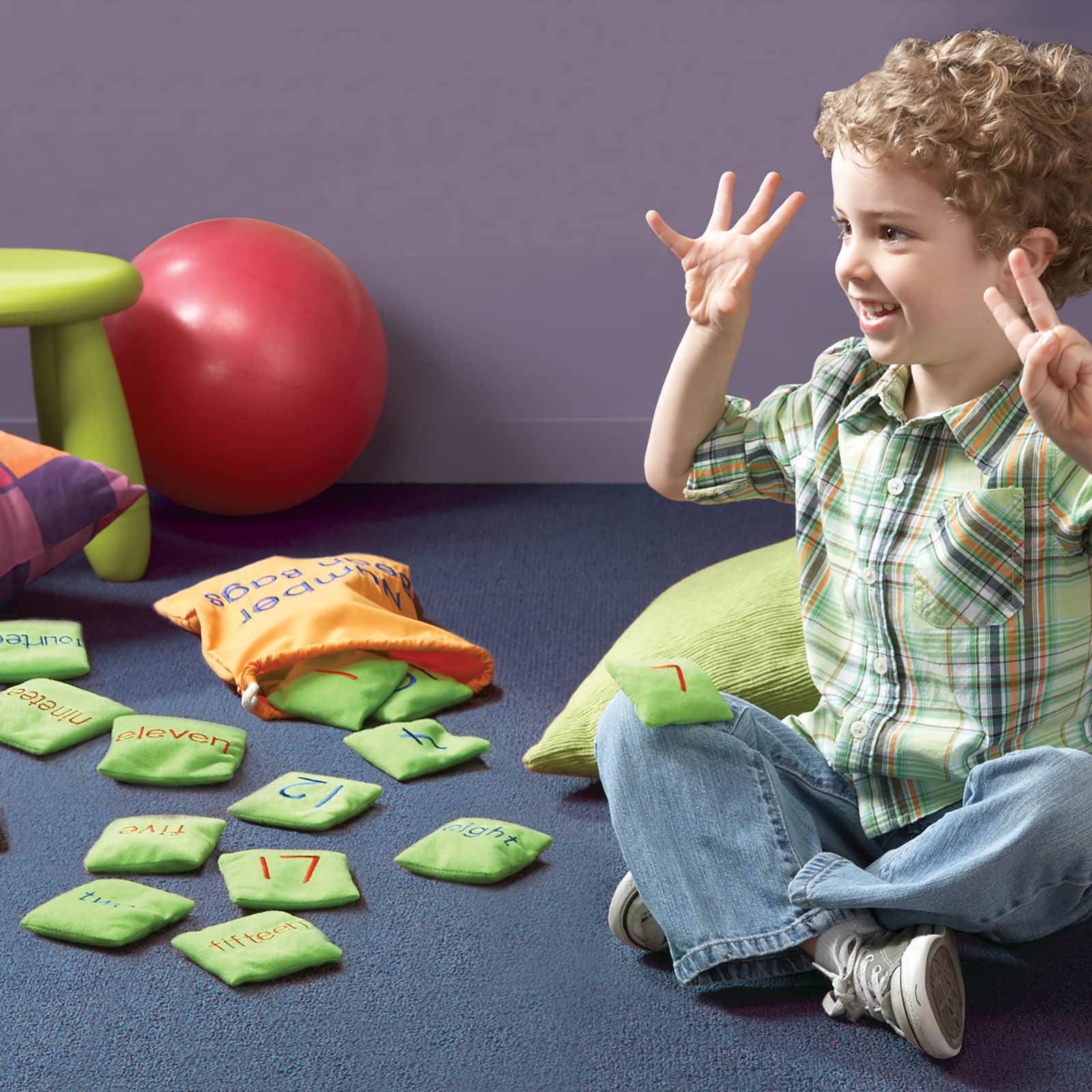 6 Packs: 20 ct. (120 total) Educational Insights® Number Bean Bags