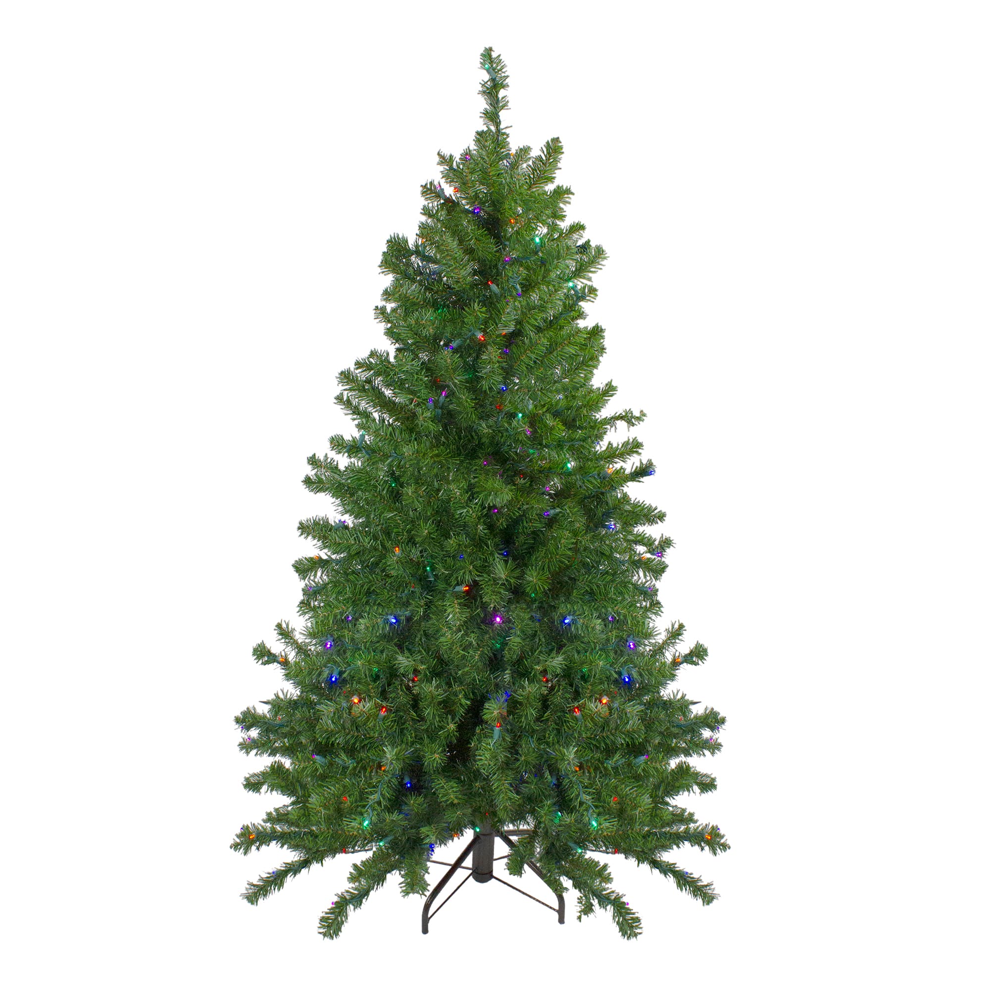 5ft. Pre-Lit Canadian Pine Artificial Christmas Tree, Multicolor LED Lights
