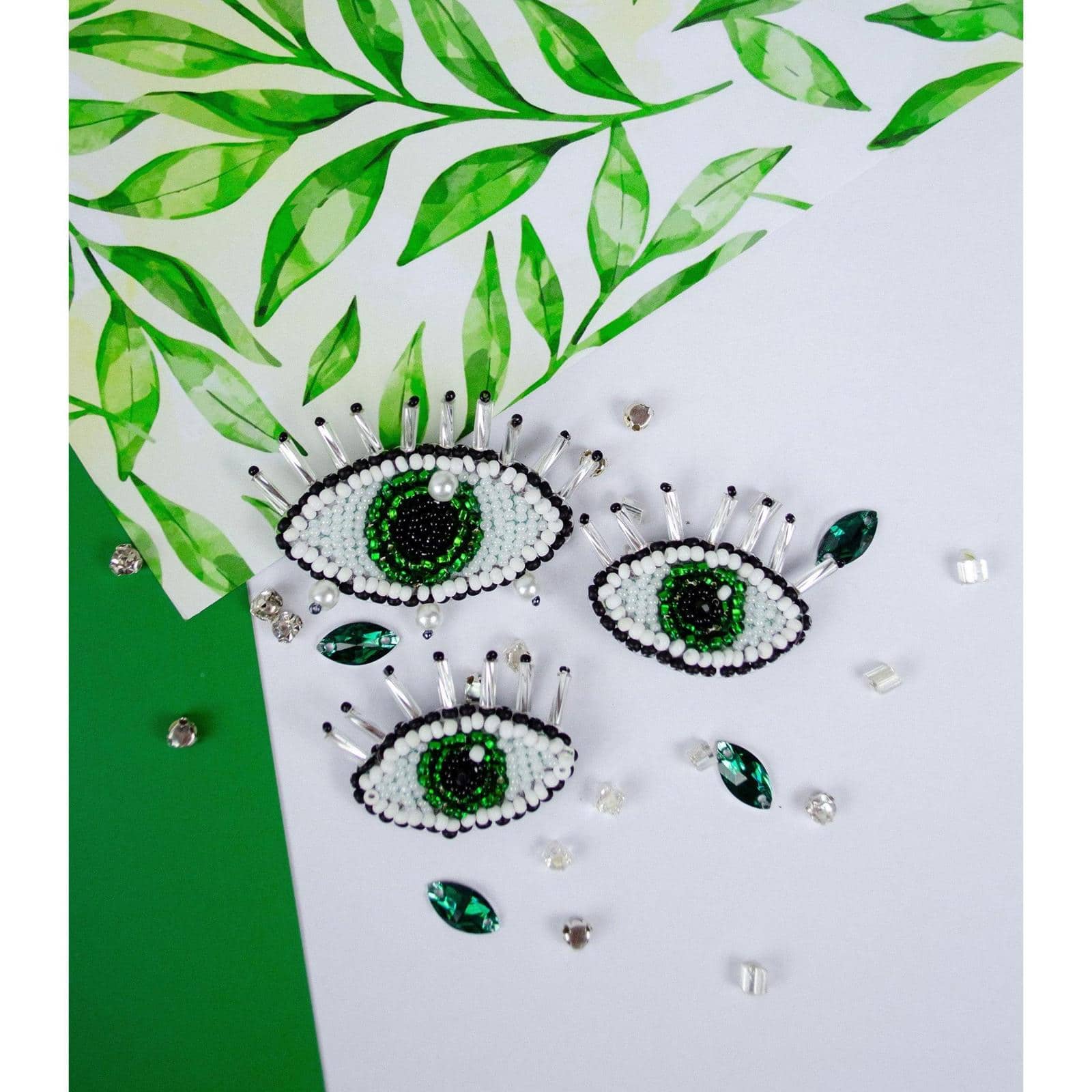Abris Art Emerald Gaze Bead Embroidery Decoration Kit
