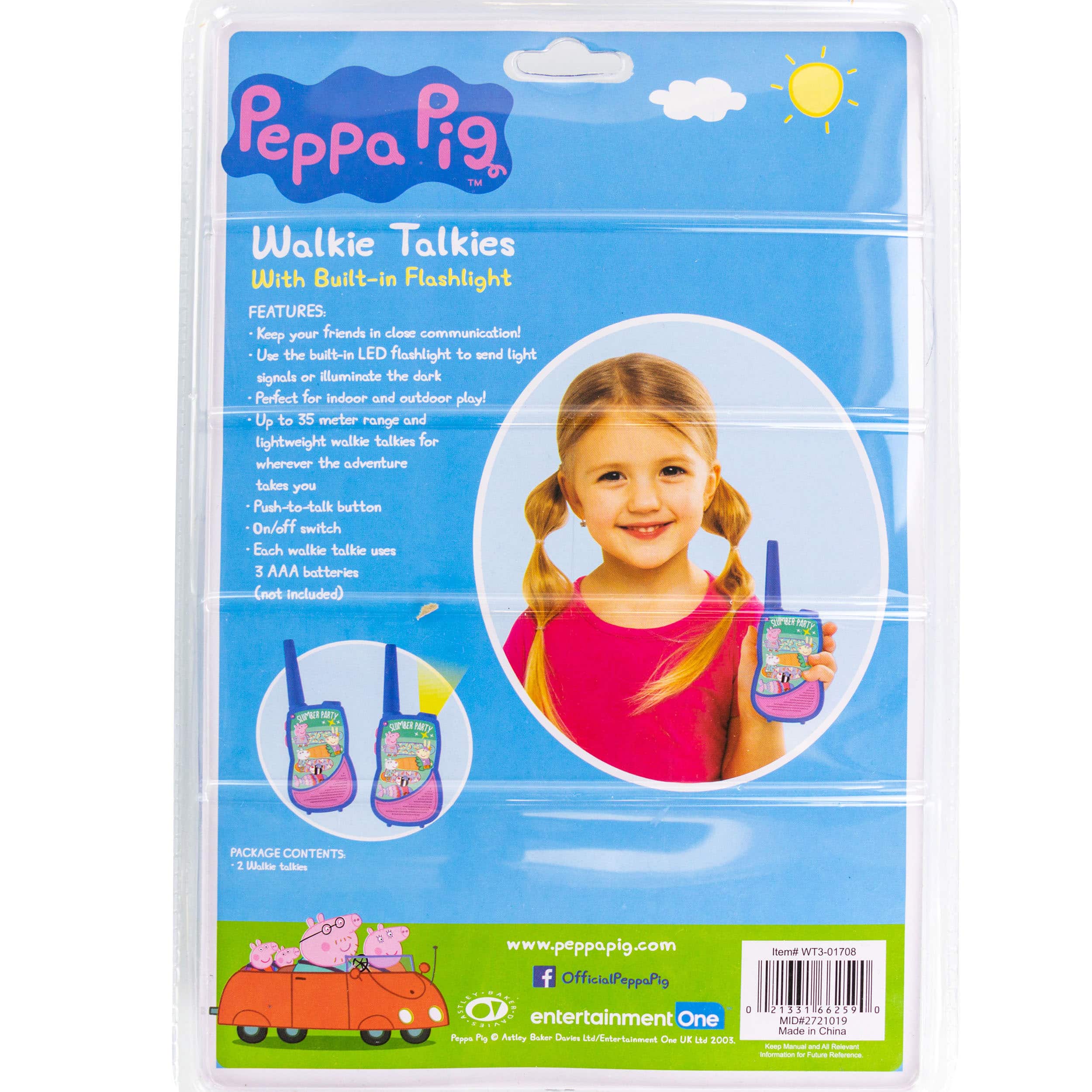 Peppa Pig Walkie Talkies with Built-in Flashlight