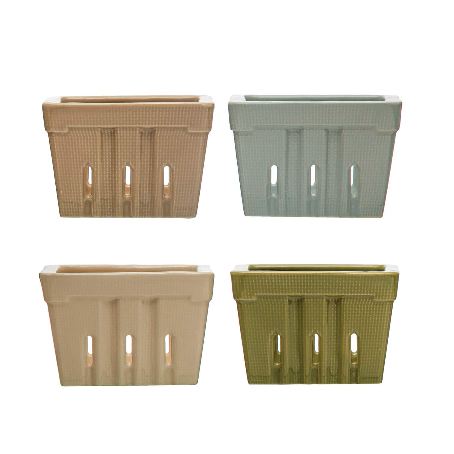 Hello Honey® Pastel Stoneware Berry Basket Set