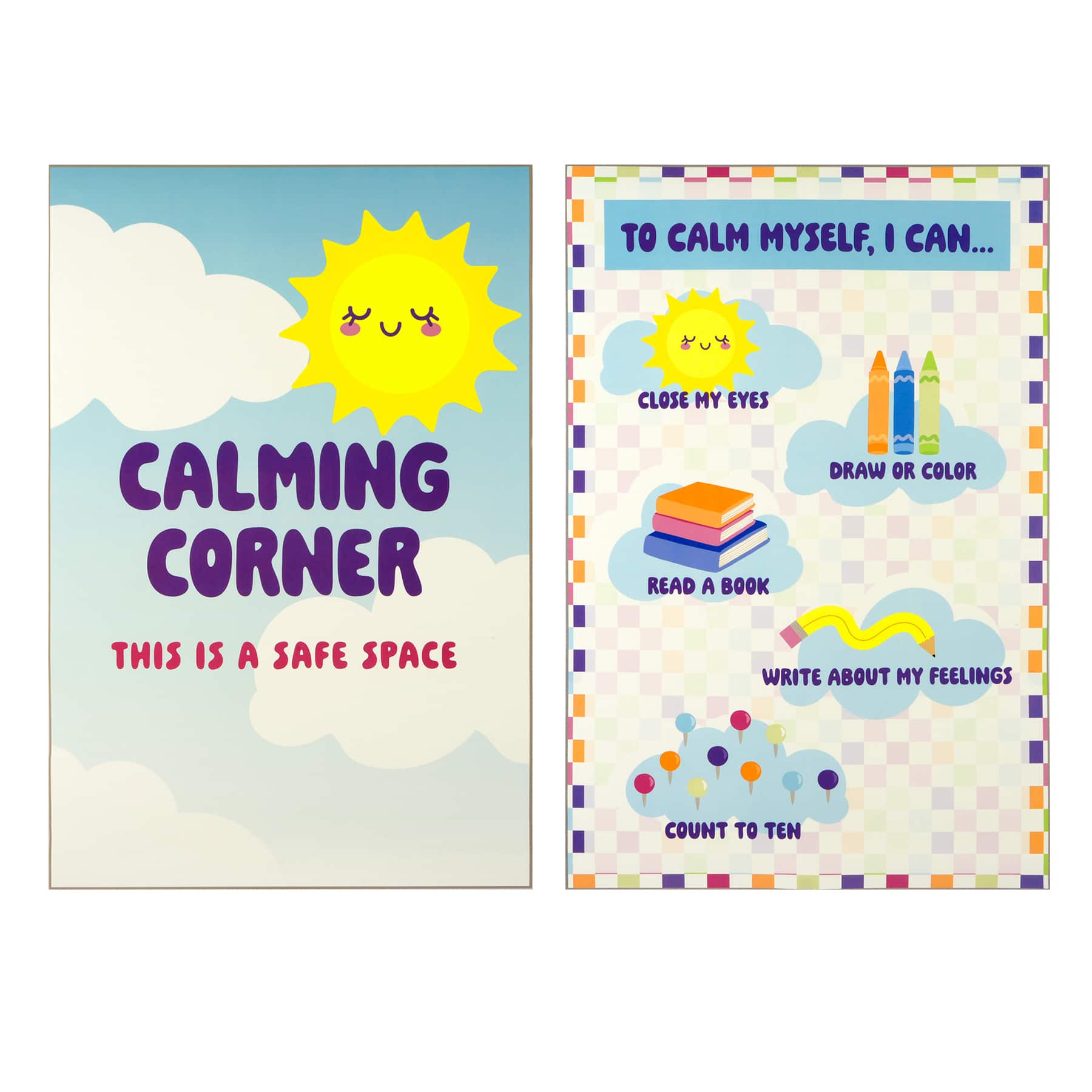 Class Rules! 12" x 18" Calming Corner Poster Set by B2C™