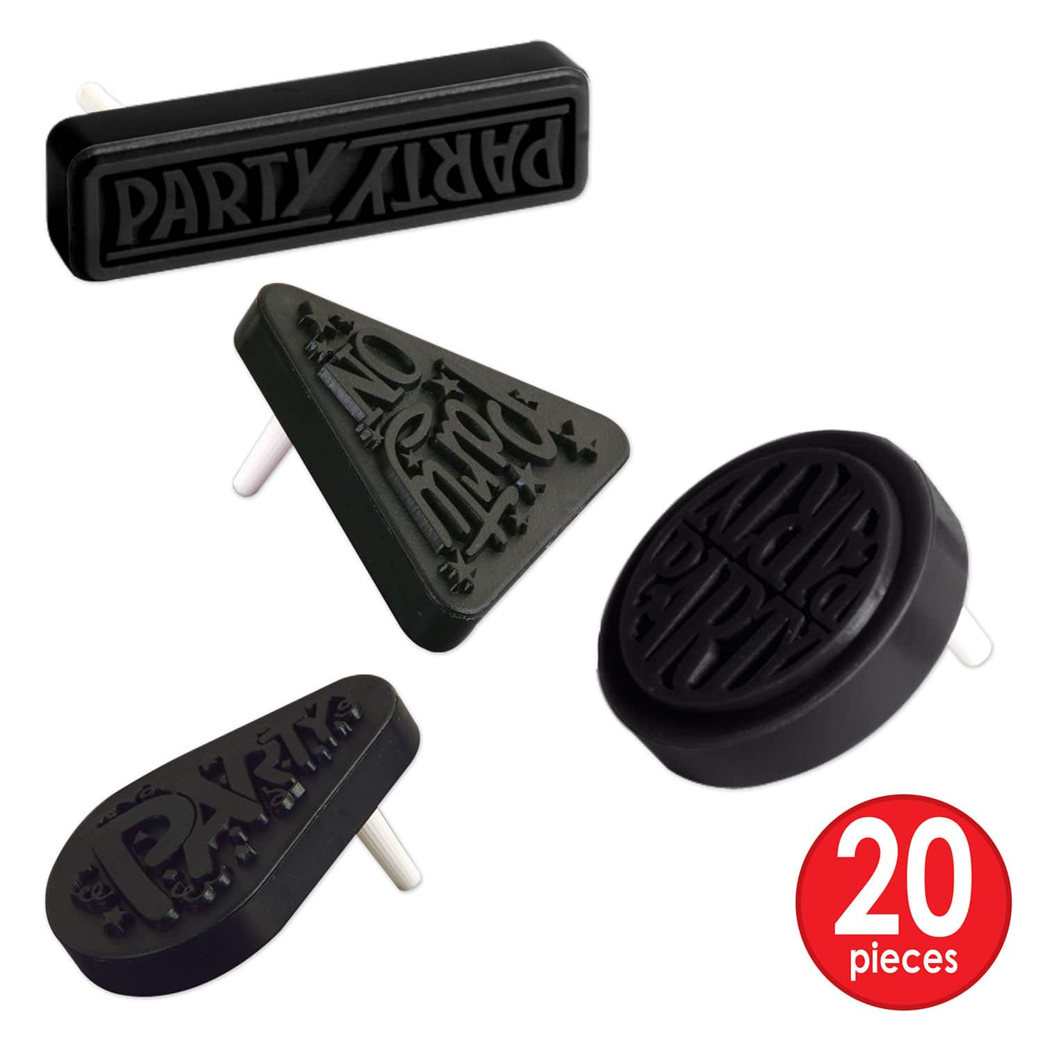 Beistle Black & Silver New Year Legacy Party Favor Kit for 50