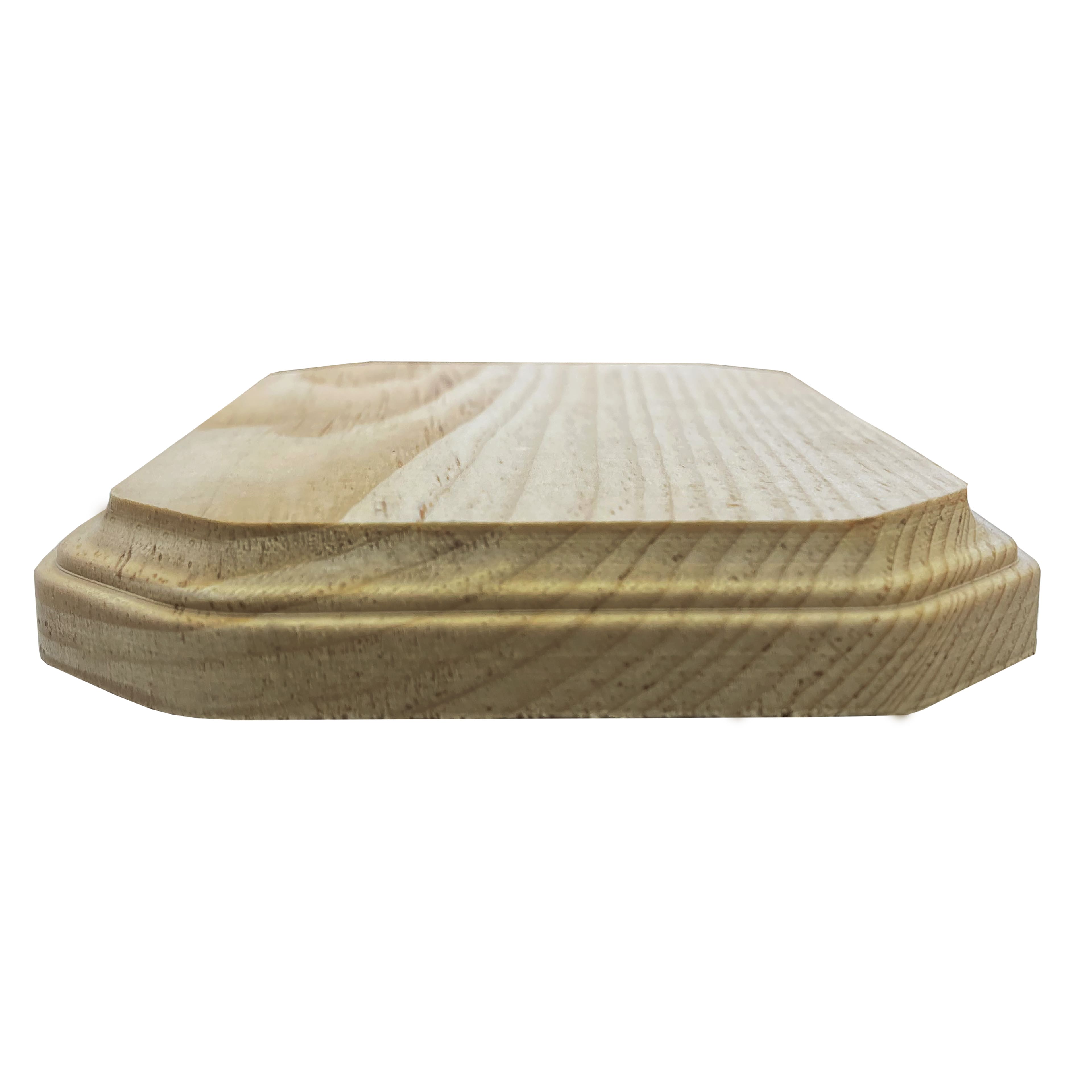 9" Unfinished Pinewood Rectangle Plaque with Clipped Corners by Make Market®