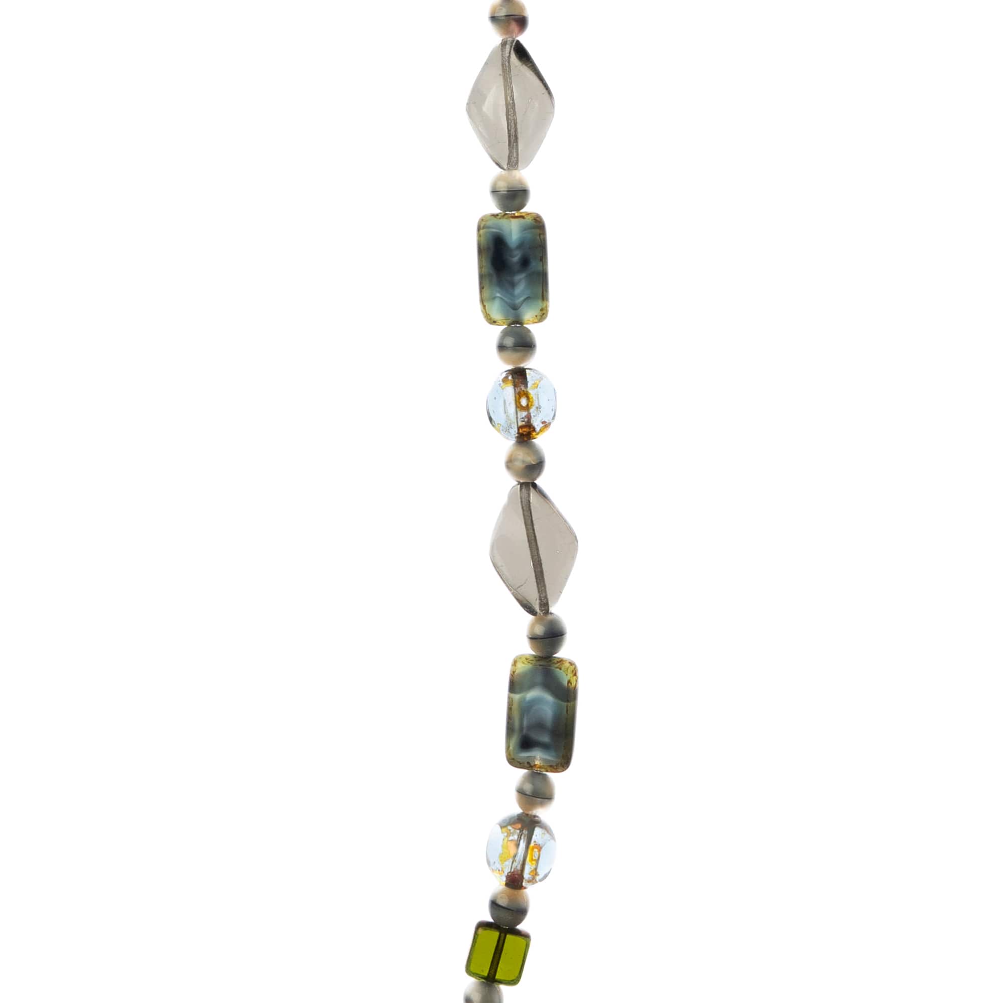 12 Pack: Blue & Green Czech Glass Bead Mix, 19mm by Bead Landing™