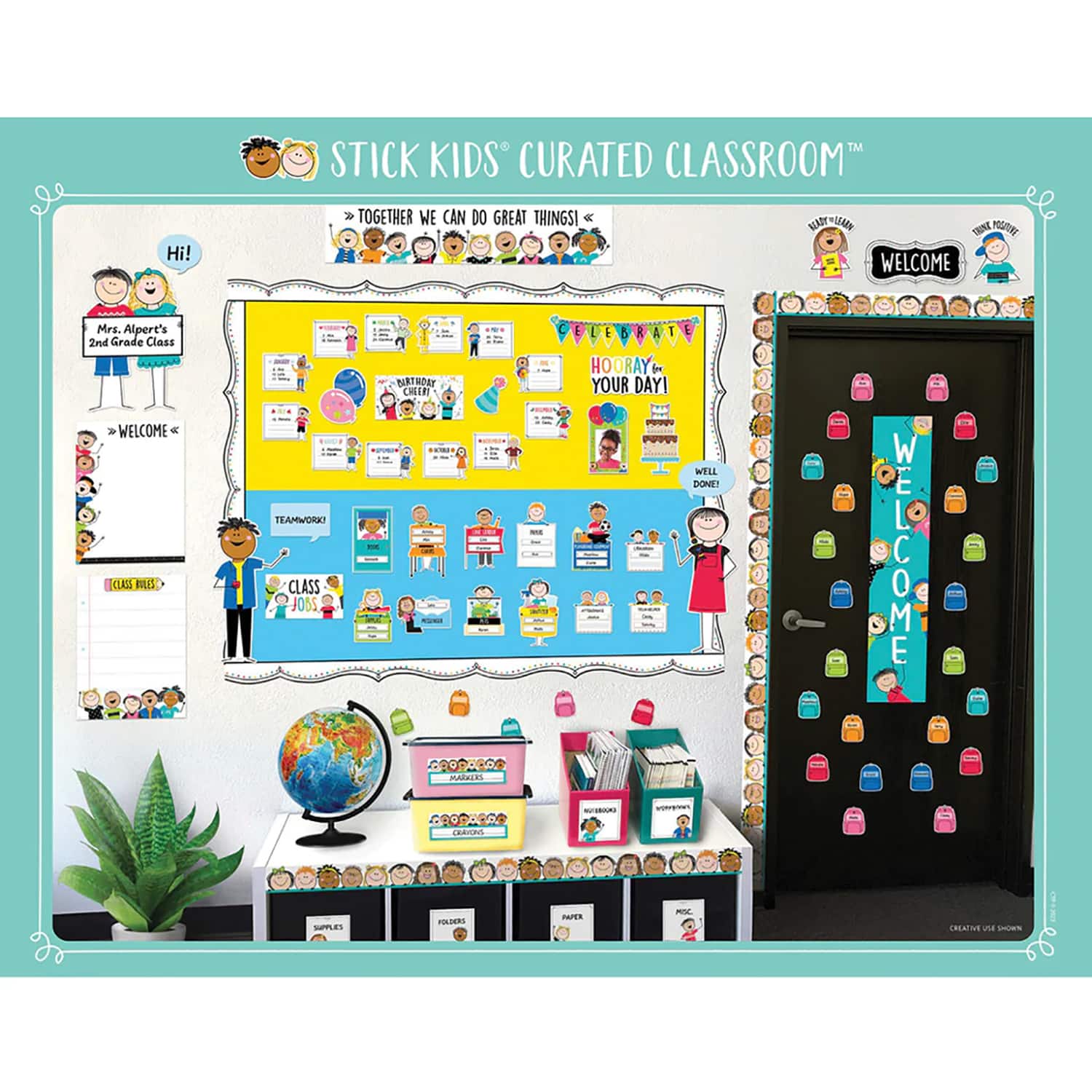 Creative Teaching Press® Stick Kids® Curated Classroom Decal Set