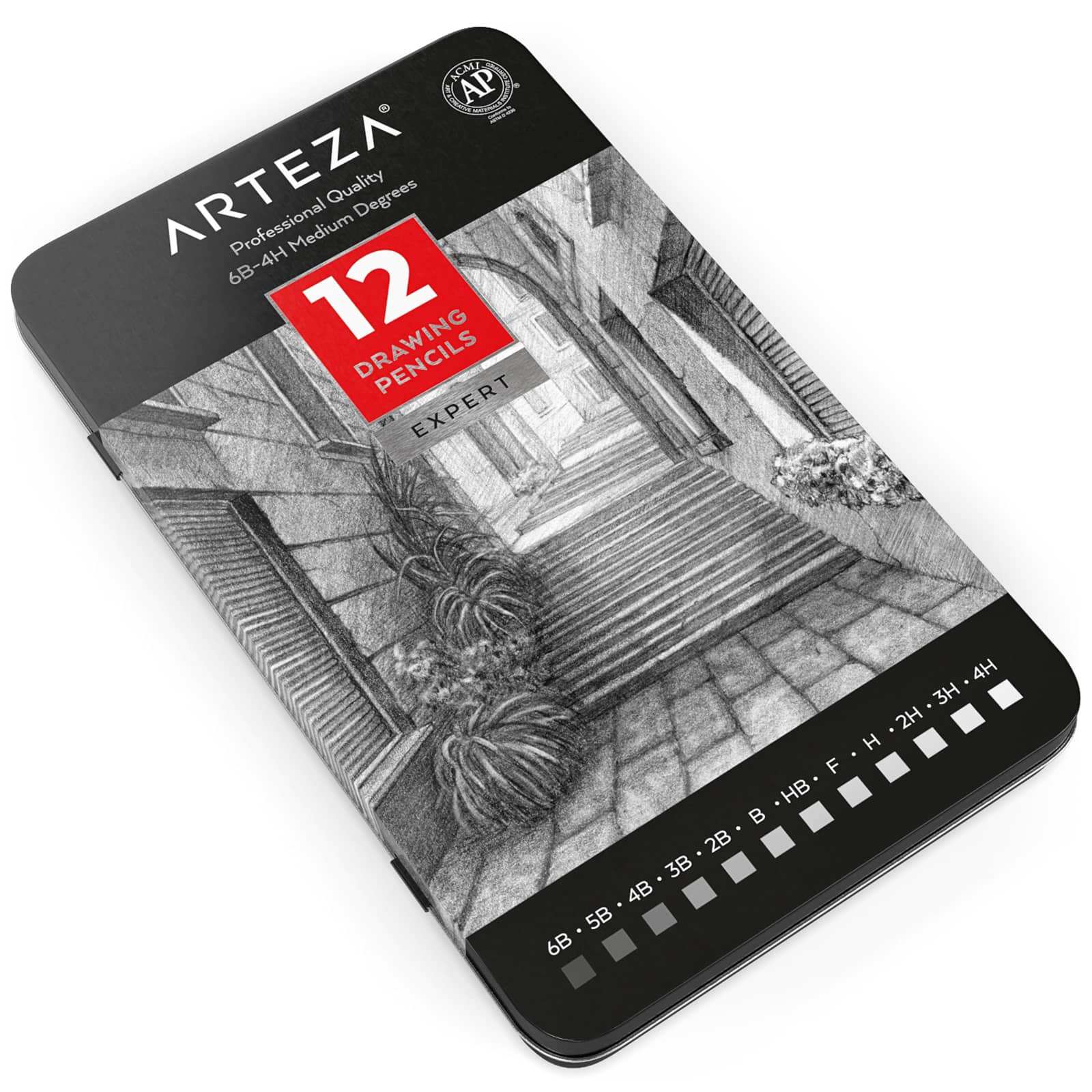 Arteza® 12 Piece Professional Graphite Drawing Pencil Set