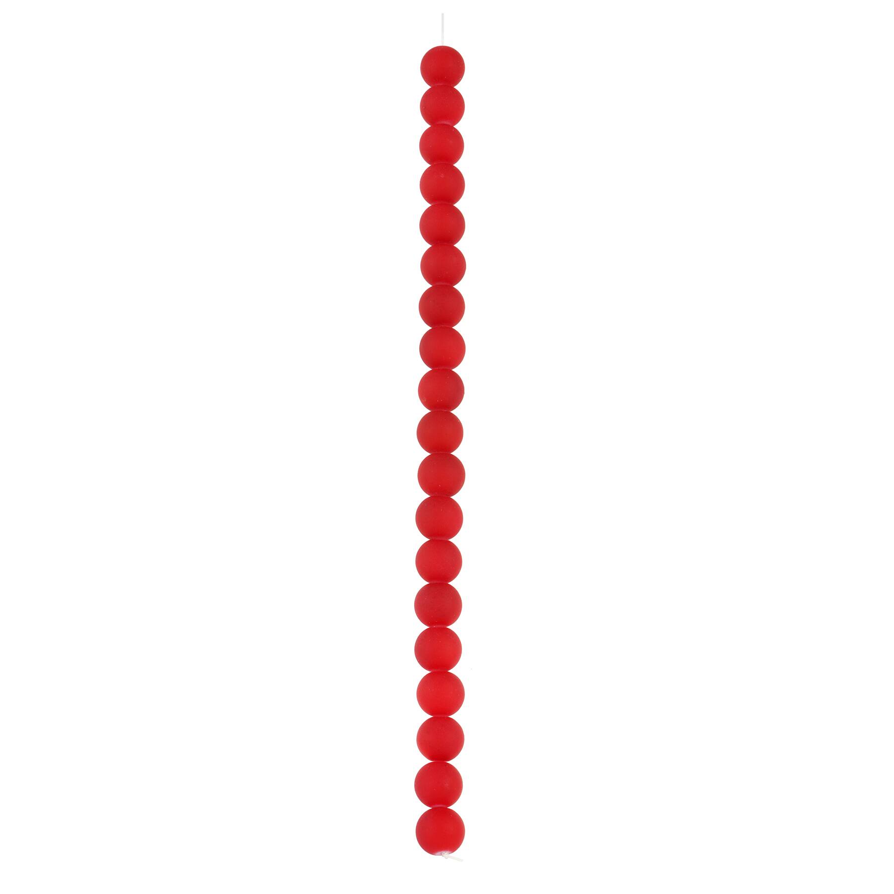 12 Pack: Red Round Glass Beads, 9mm by Bead Landing™
