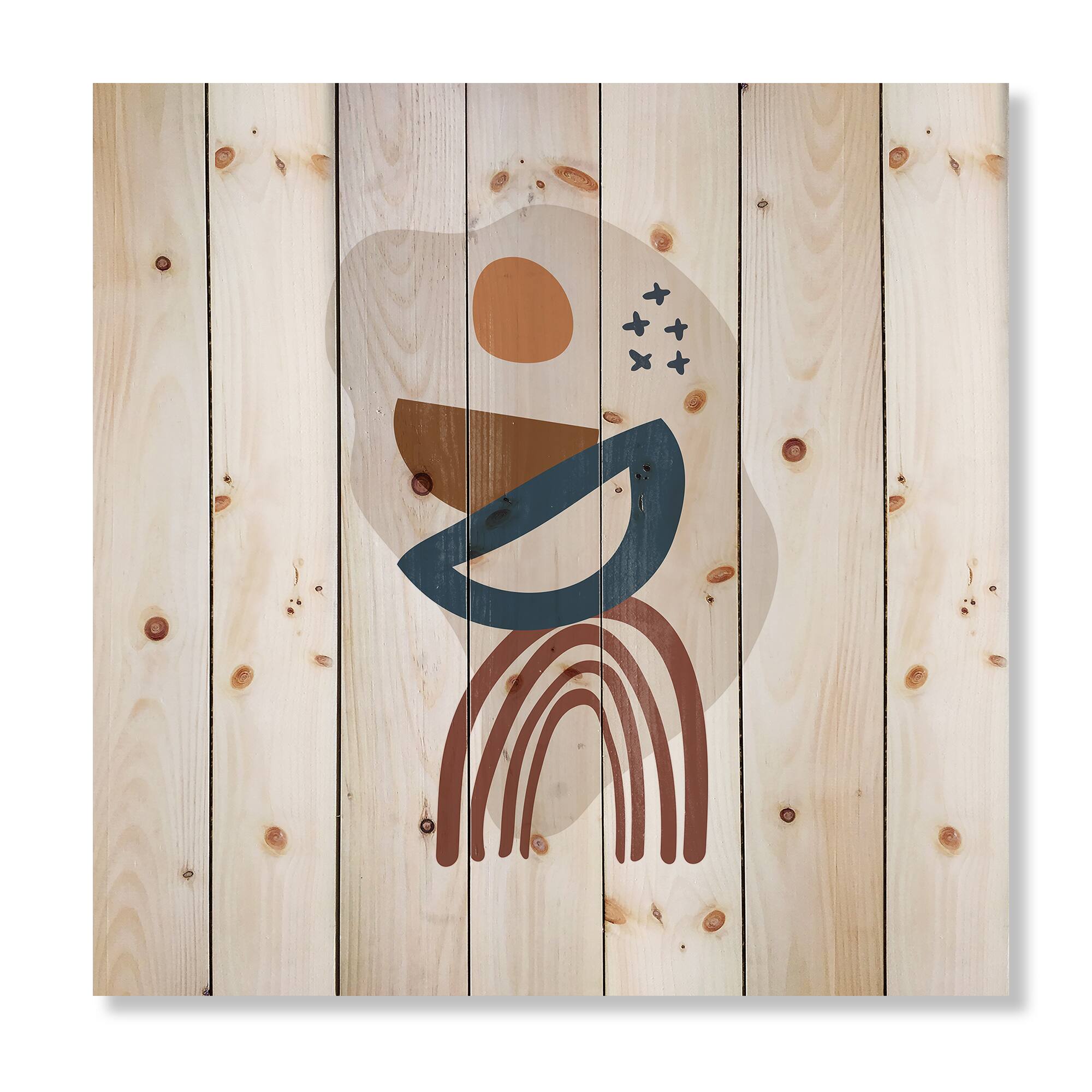 Designart - Elementary Shapes In Terracotta Tones I