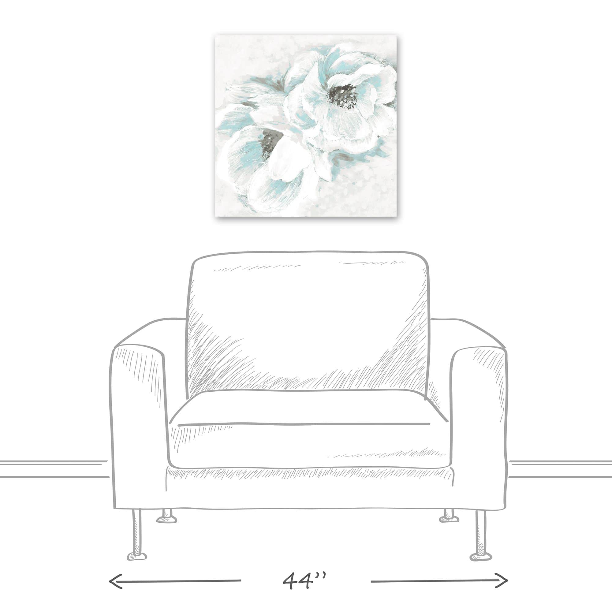 White Flowers 20" x 20" Canvas Wall Art