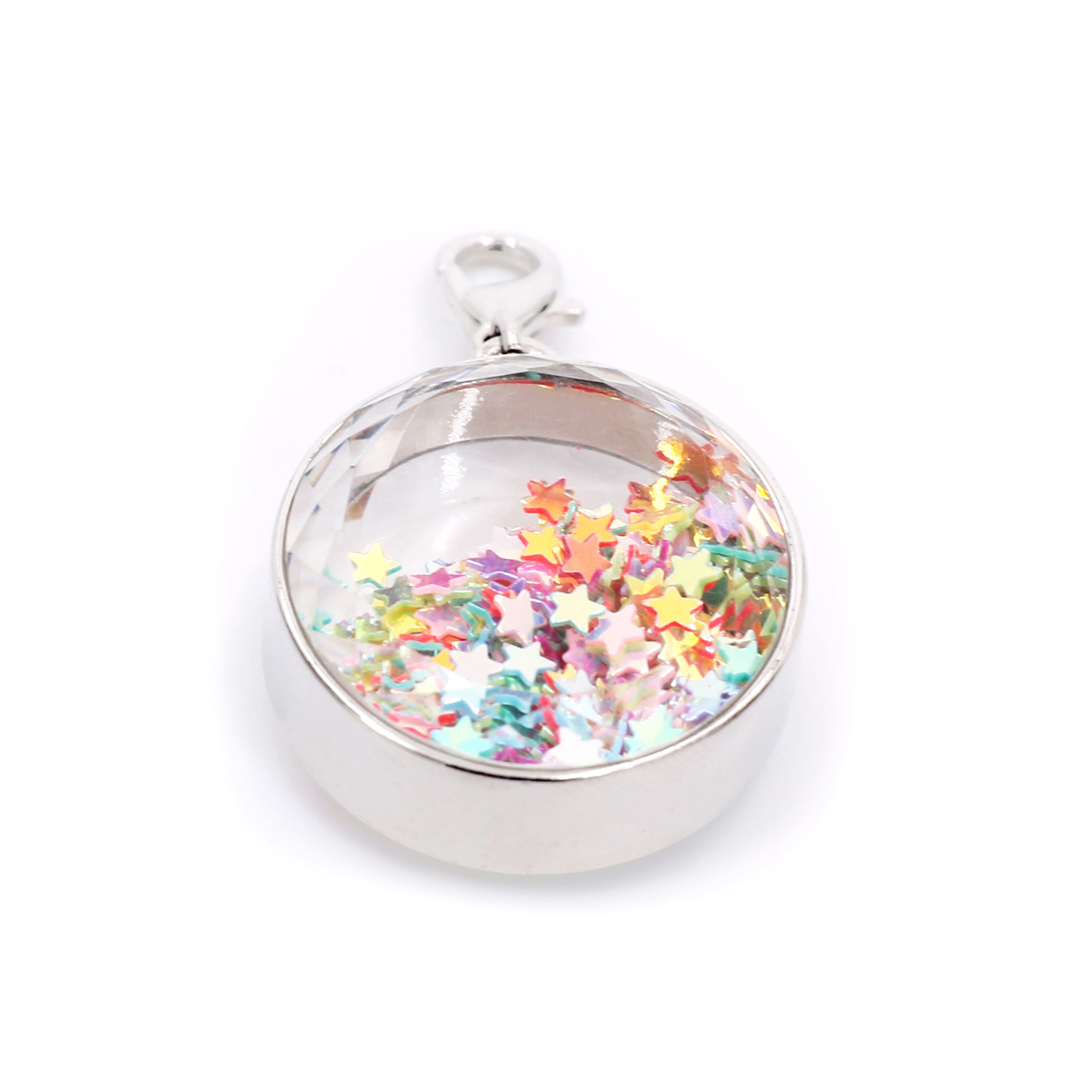 12 Pack: Rhodium Circle Shaker Charm by Bead Landing™