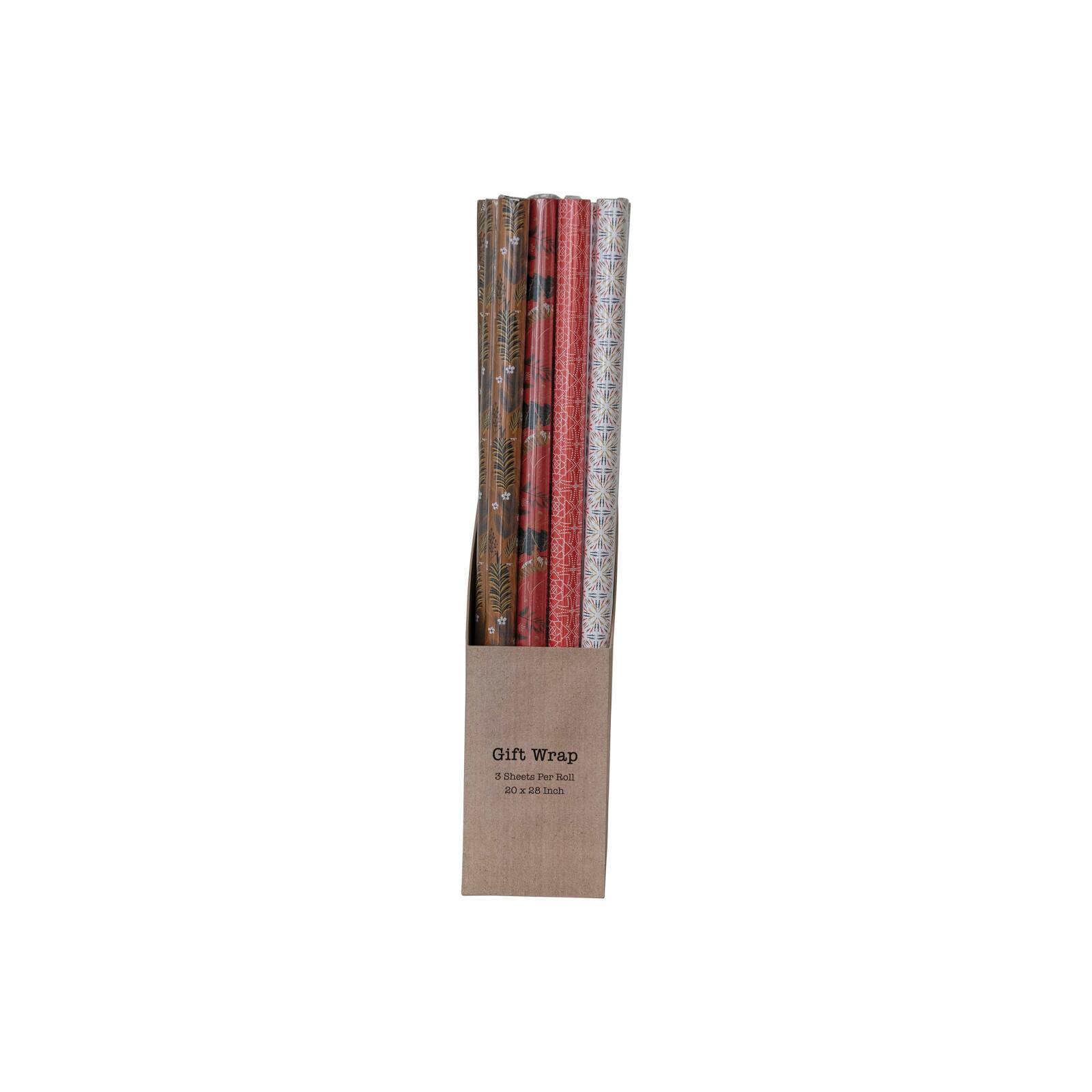 Hello Honey® 28" Wrapping Paper Sheets with Various Holiday Patterns, 12ct.