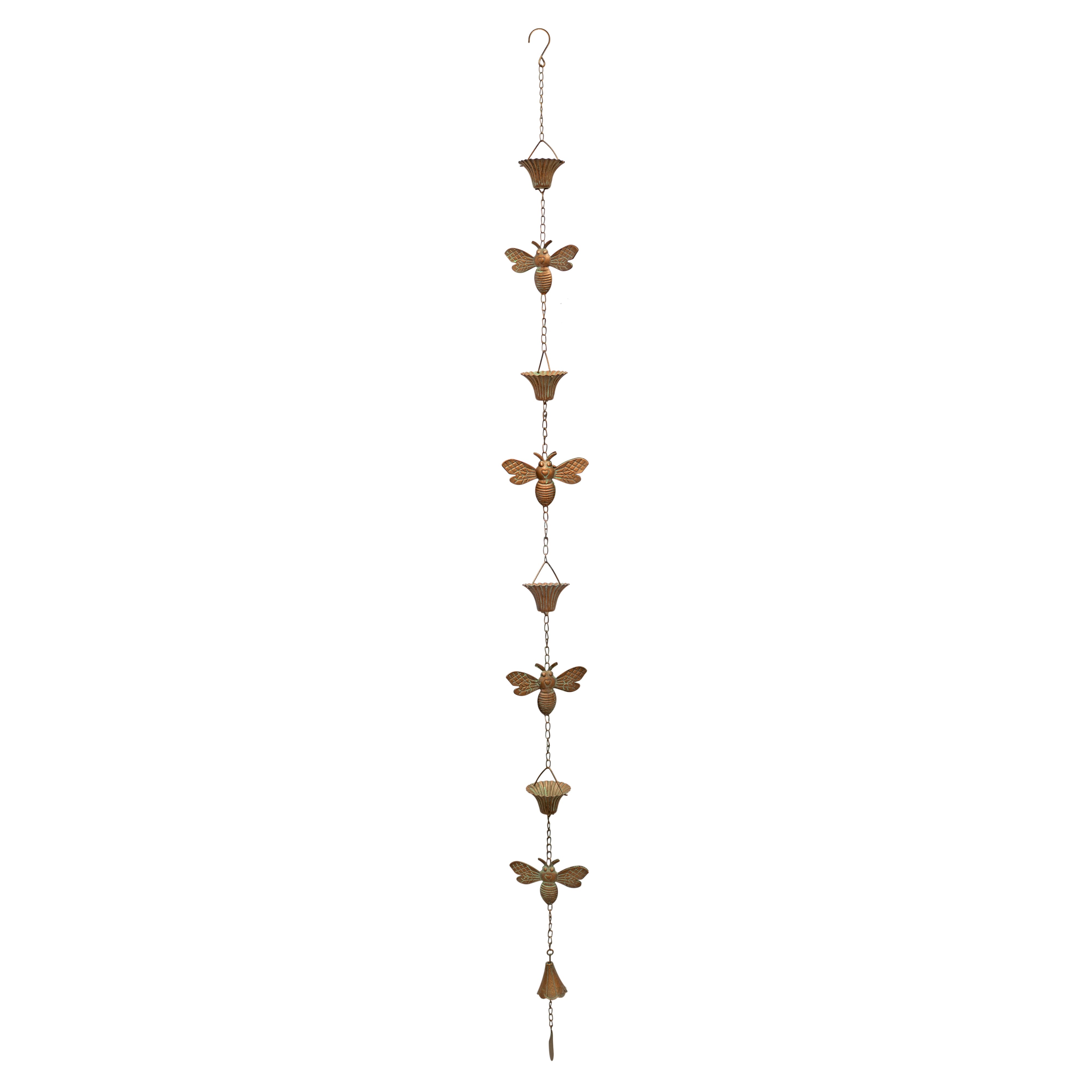66.5" Iron Bumblebee Rain Chain