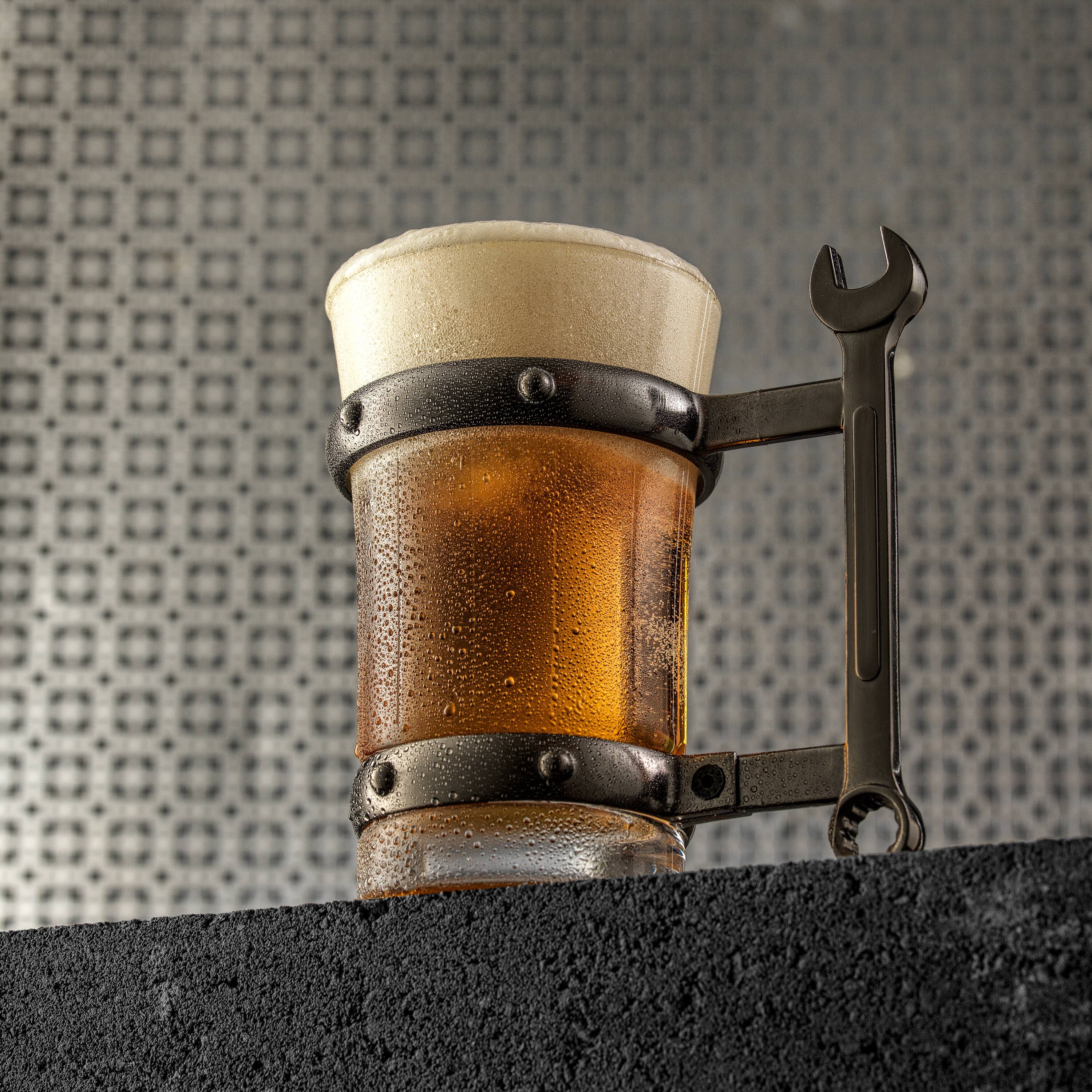 JoyJolt® Tools Collection 17oz. Combo Wrench Handle Single Beer Mug
