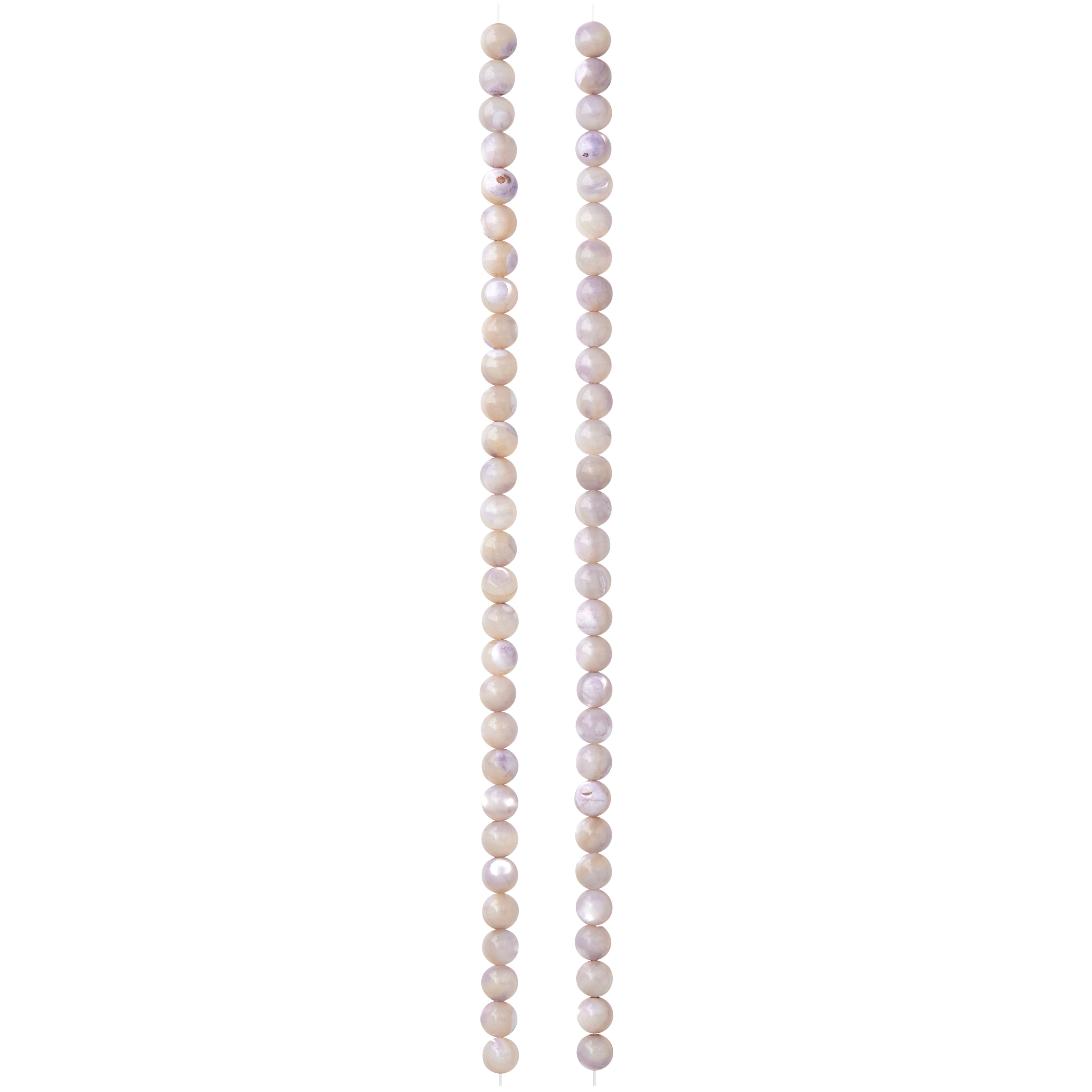 12 Pack: Light Gray Mother of Pearl Round Beads, 4mm by Bead Landing™
