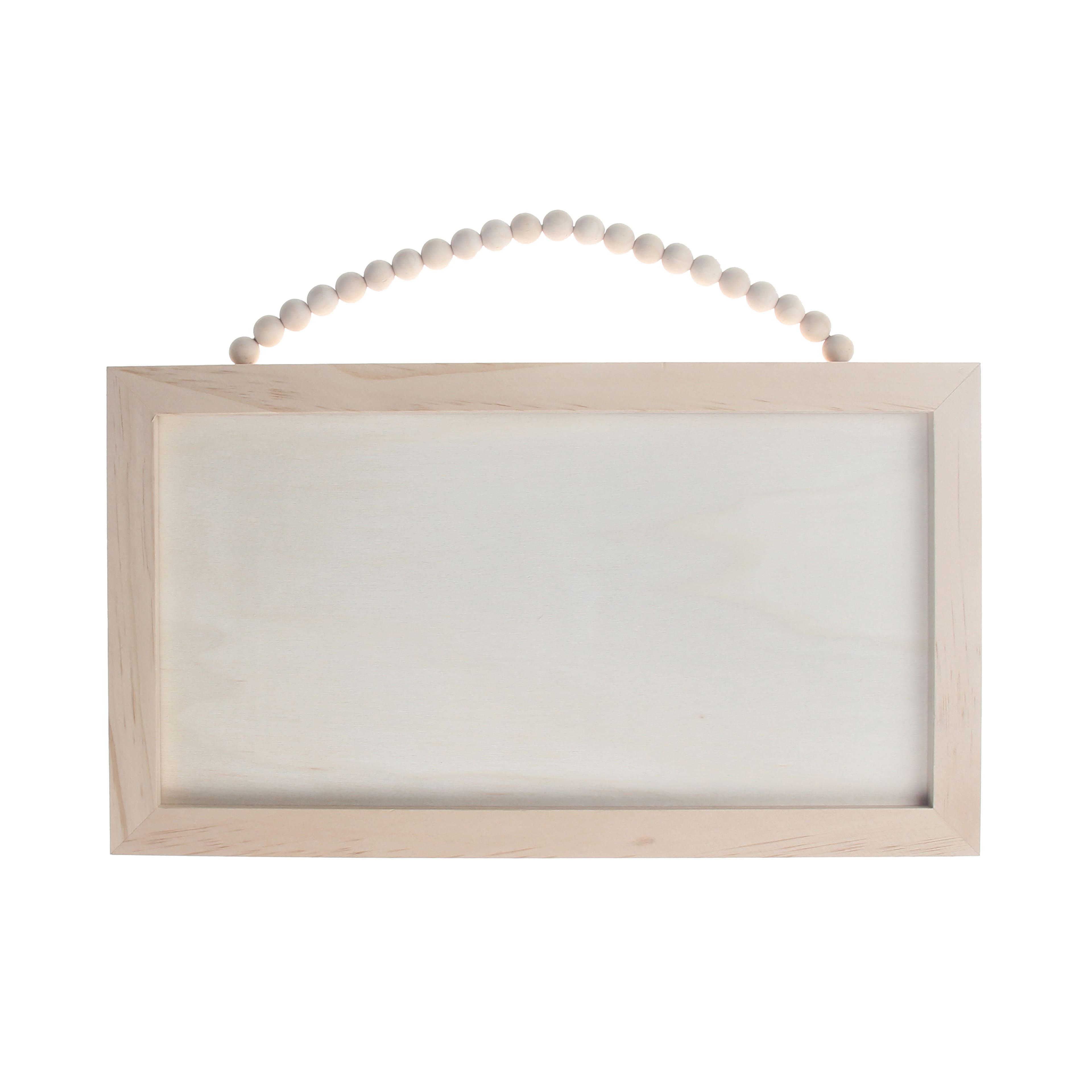 6 Pack: 14" Unfinished Plaque with Beaded Hanger by Make Market®