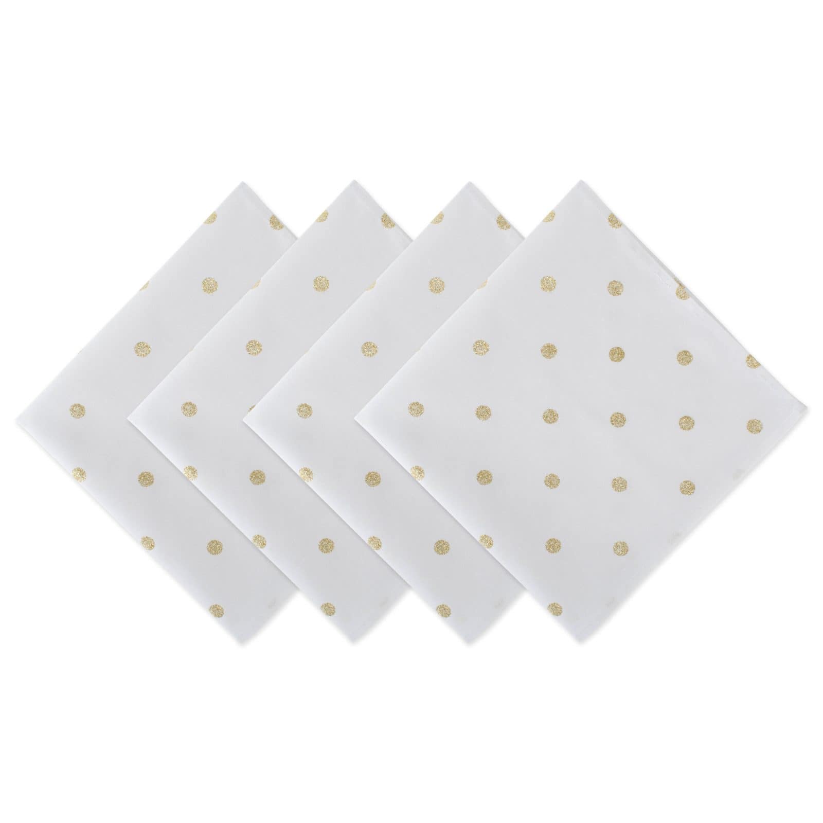 DII® White & Gold Metallic Polka Dot Napkin, 4ct.