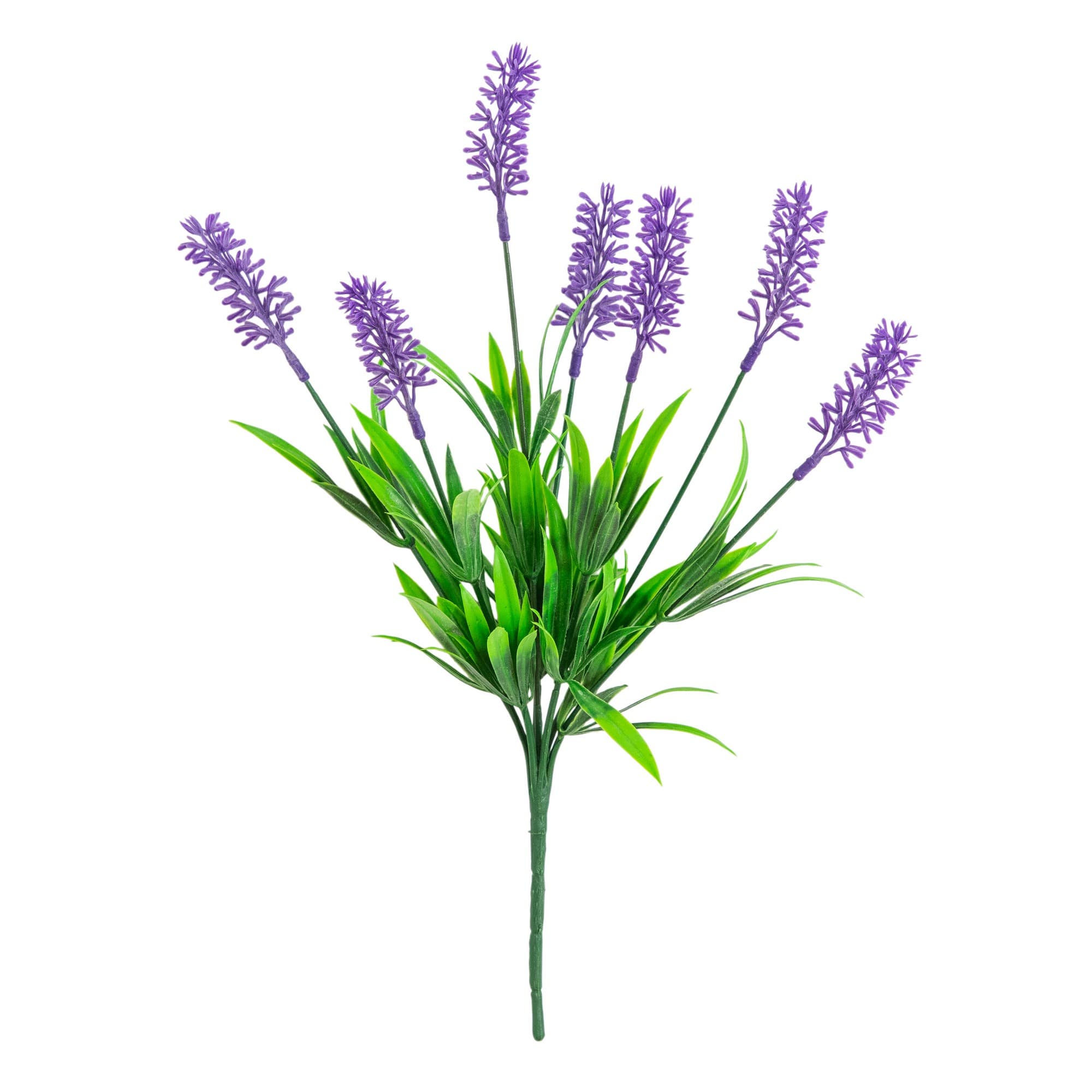 13" UV Resistant Artificial Flowering Mini Lavender Bushes, 12ct.
