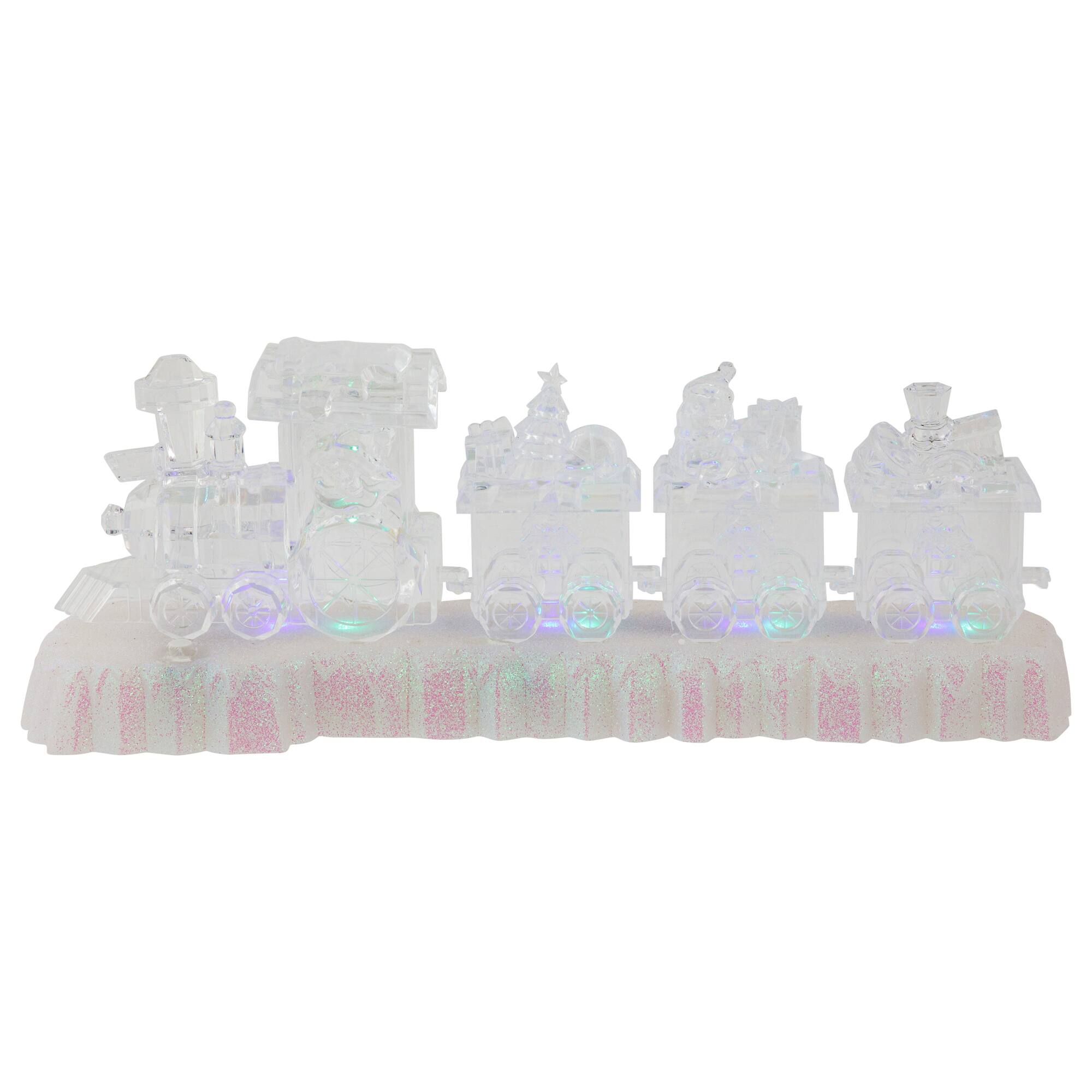 LED Lighted Musical Locomotive Train Christmas Decoration - 12" - Multicolor Lights