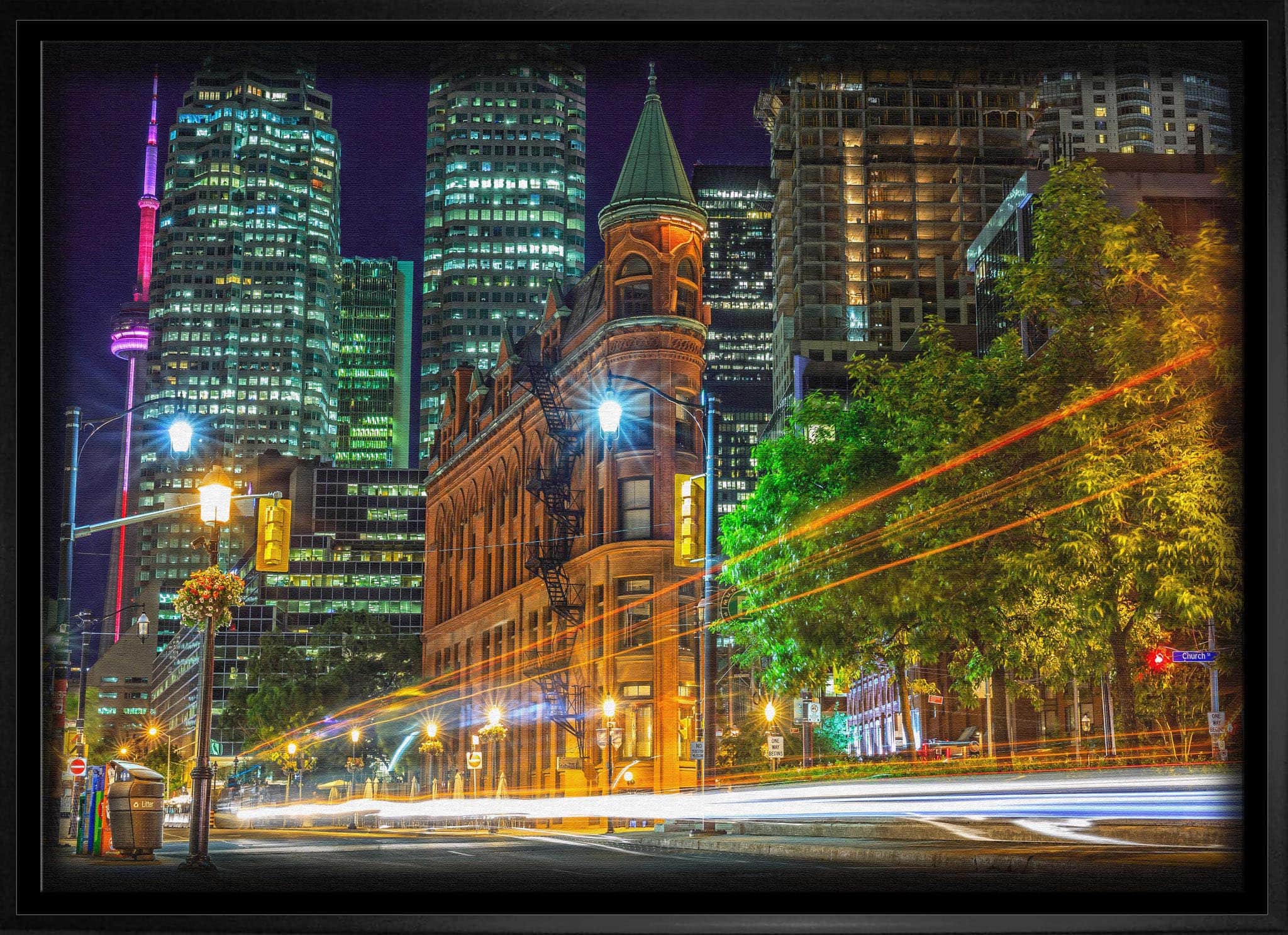 Toronto 20" x 29" Framed Canvas Flat Iron Building 31.5" x 22.5"