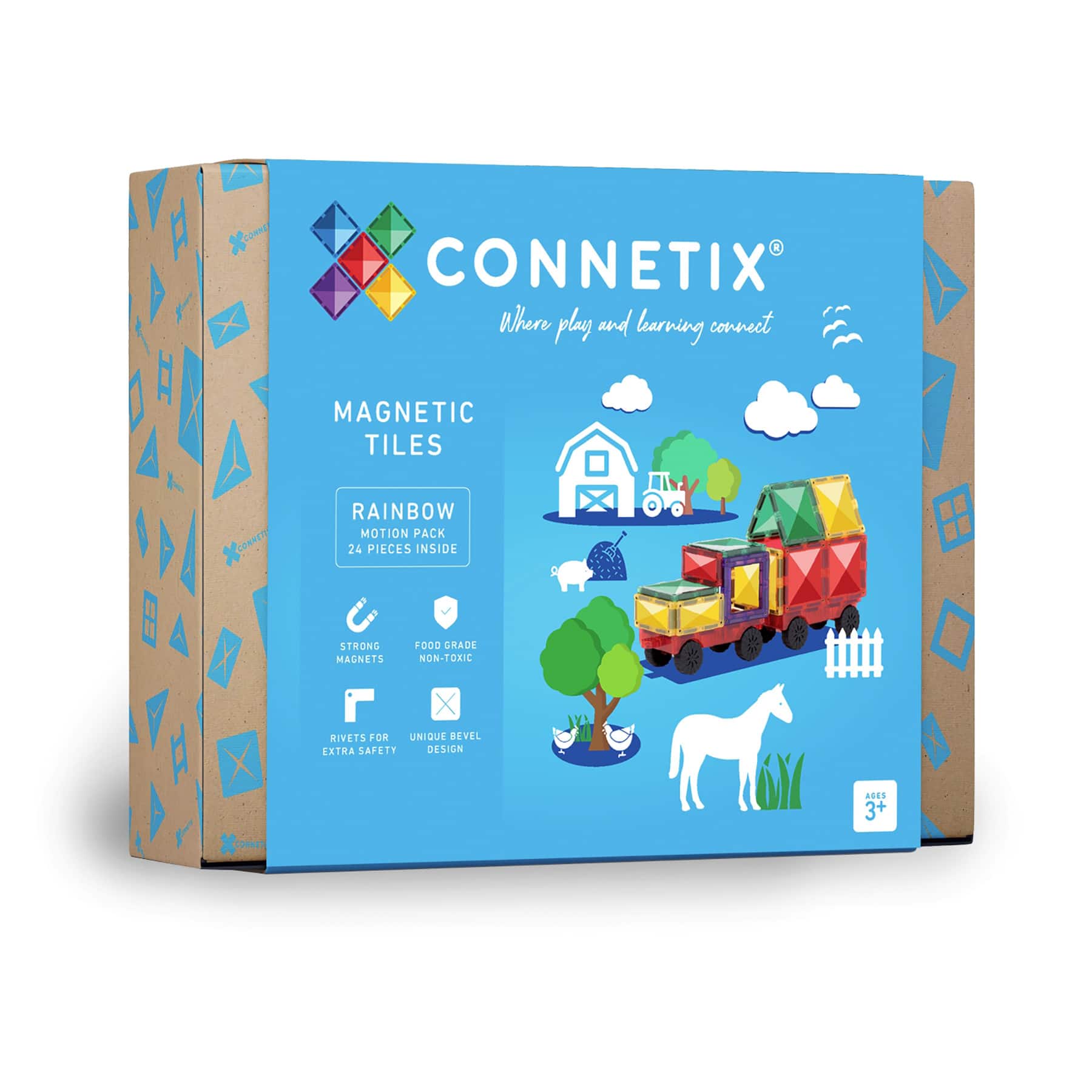 Connetix® Magnetic Tiles Rainbow Motion Pack Set