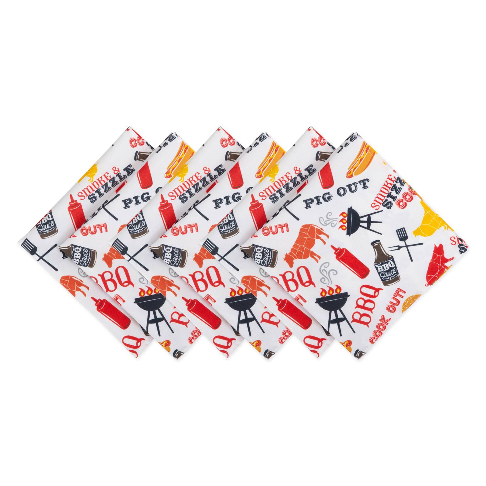 BBQ Fun Print Outdoor Napkin, 6ct.