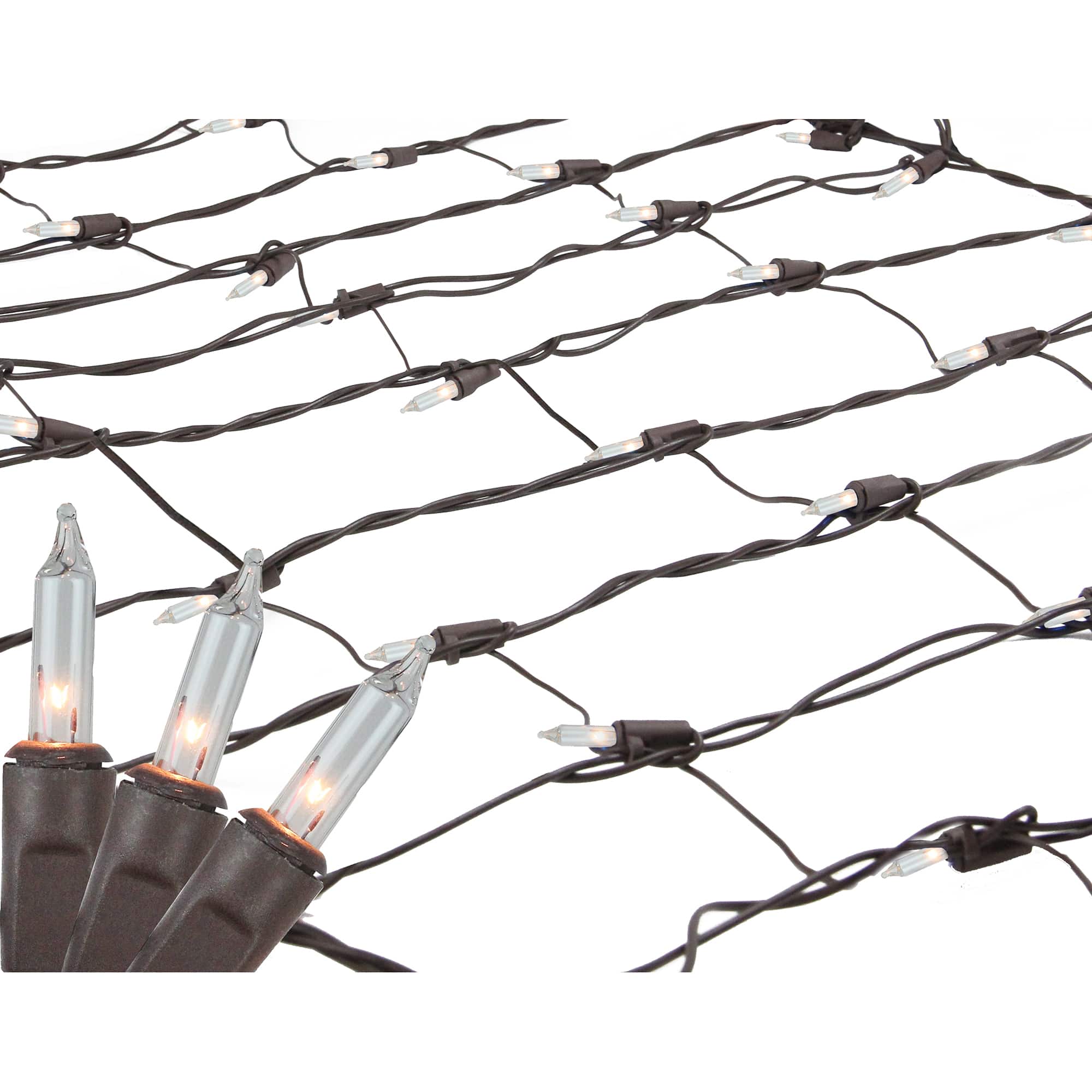 Pre-Lit Mini Clear Christmas Lights Net-Style Tree Trunk Wrap