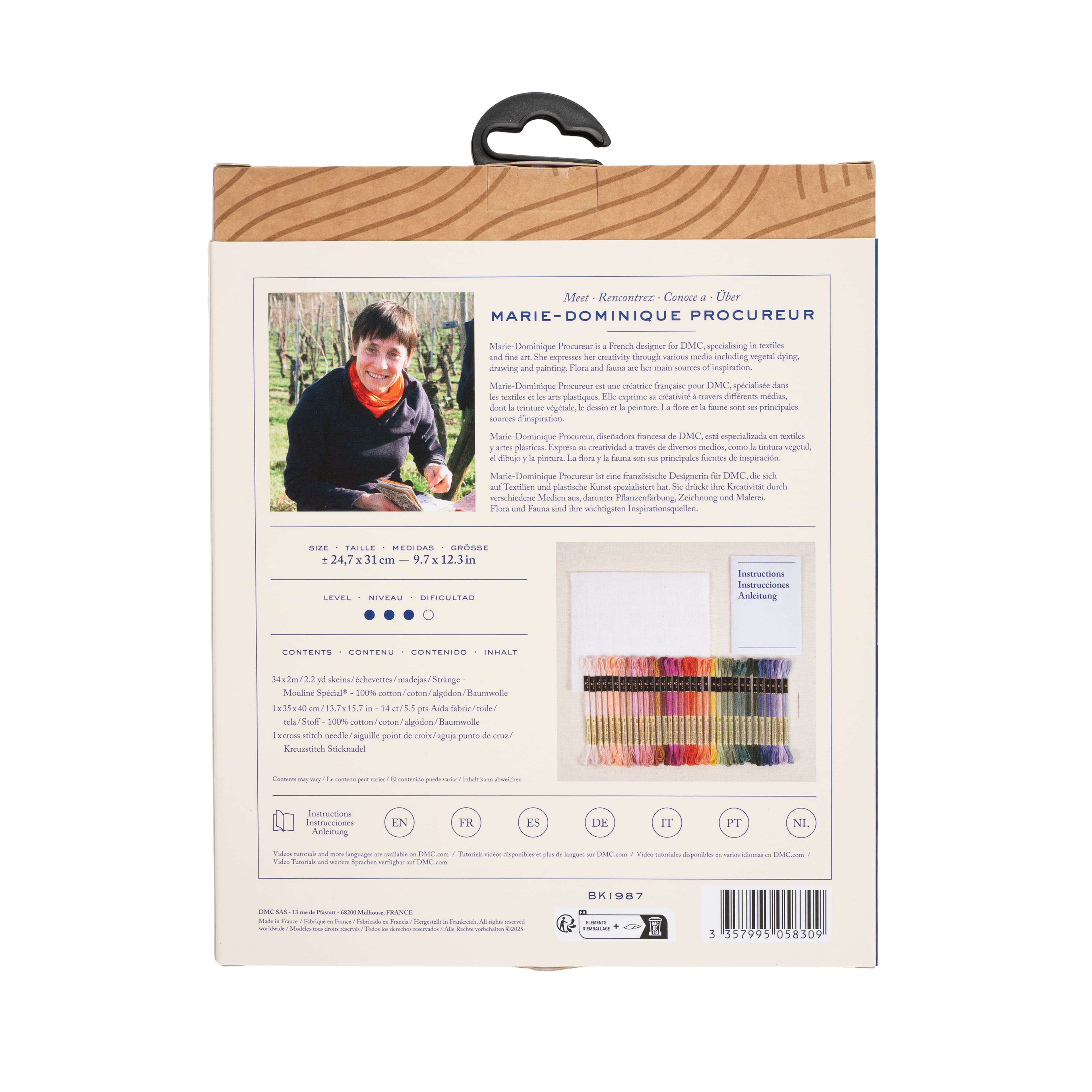 DMC® Climbing Flowers Designer Collection Intermediate Cross Stitch Kit