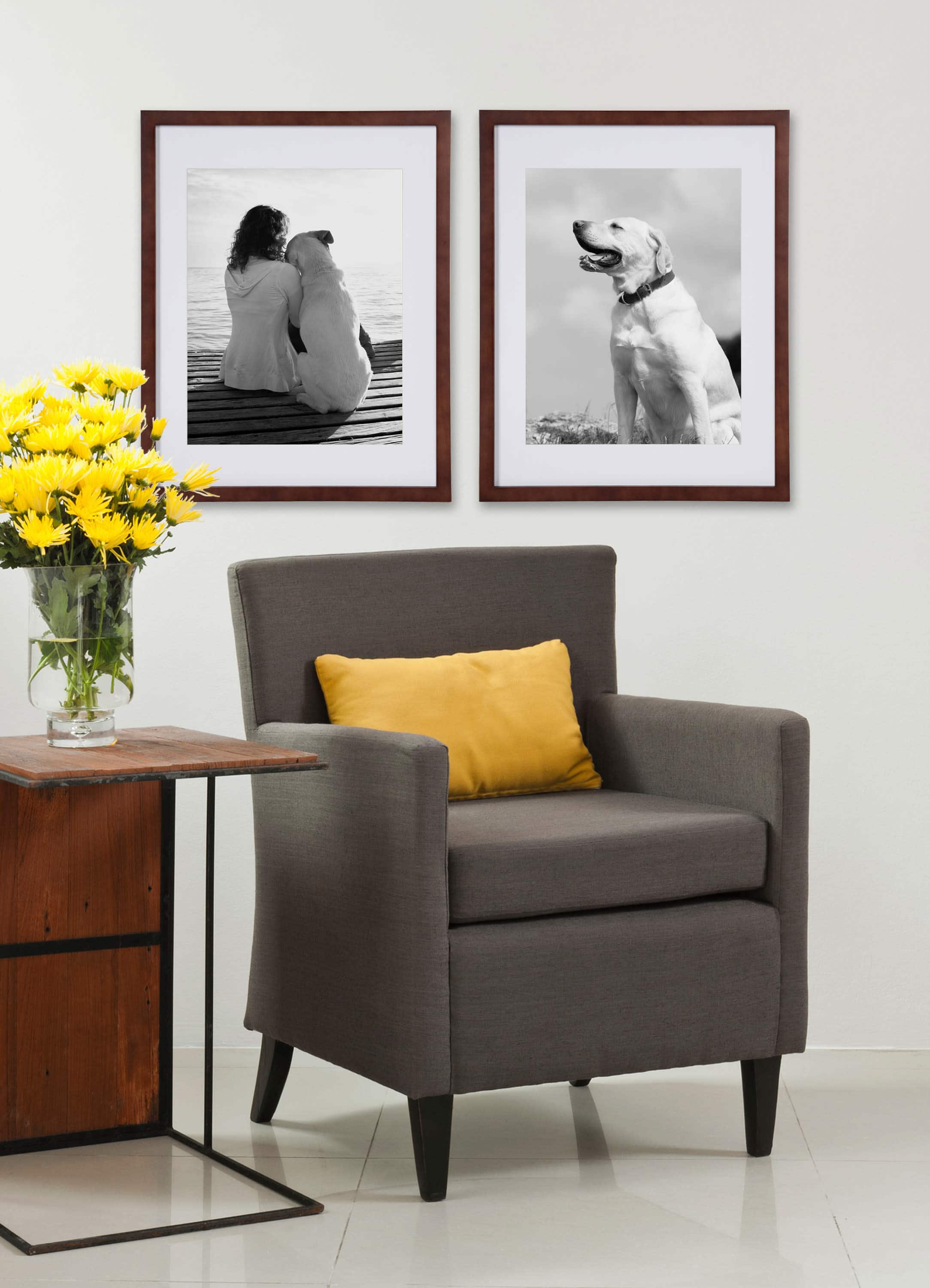 Kate and Laurel Gallery 14" x 18" Picture Frames with 11" x 14" Mat