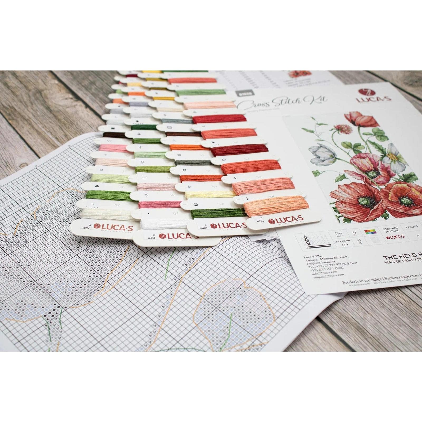 Luca-S The Field Poppies Counted Cross Stitch Kit