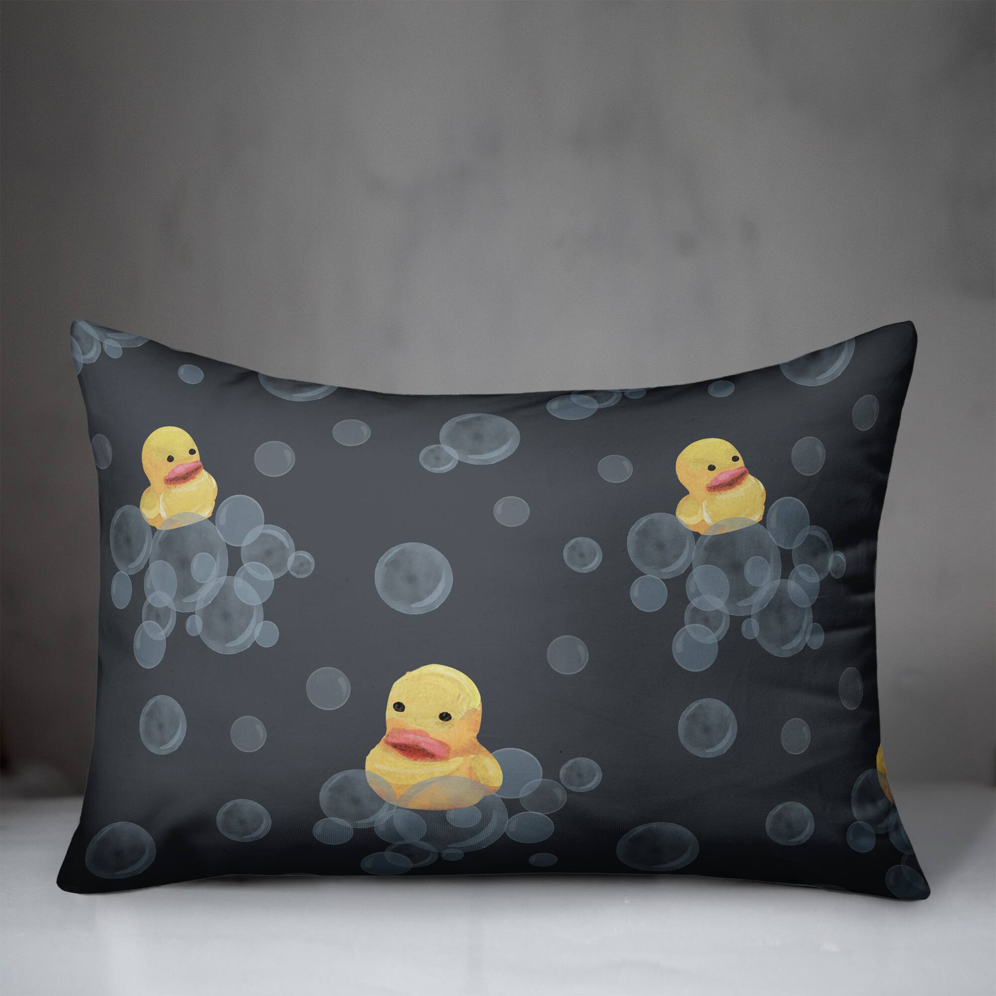 Rubber Duckies Throw Pillow