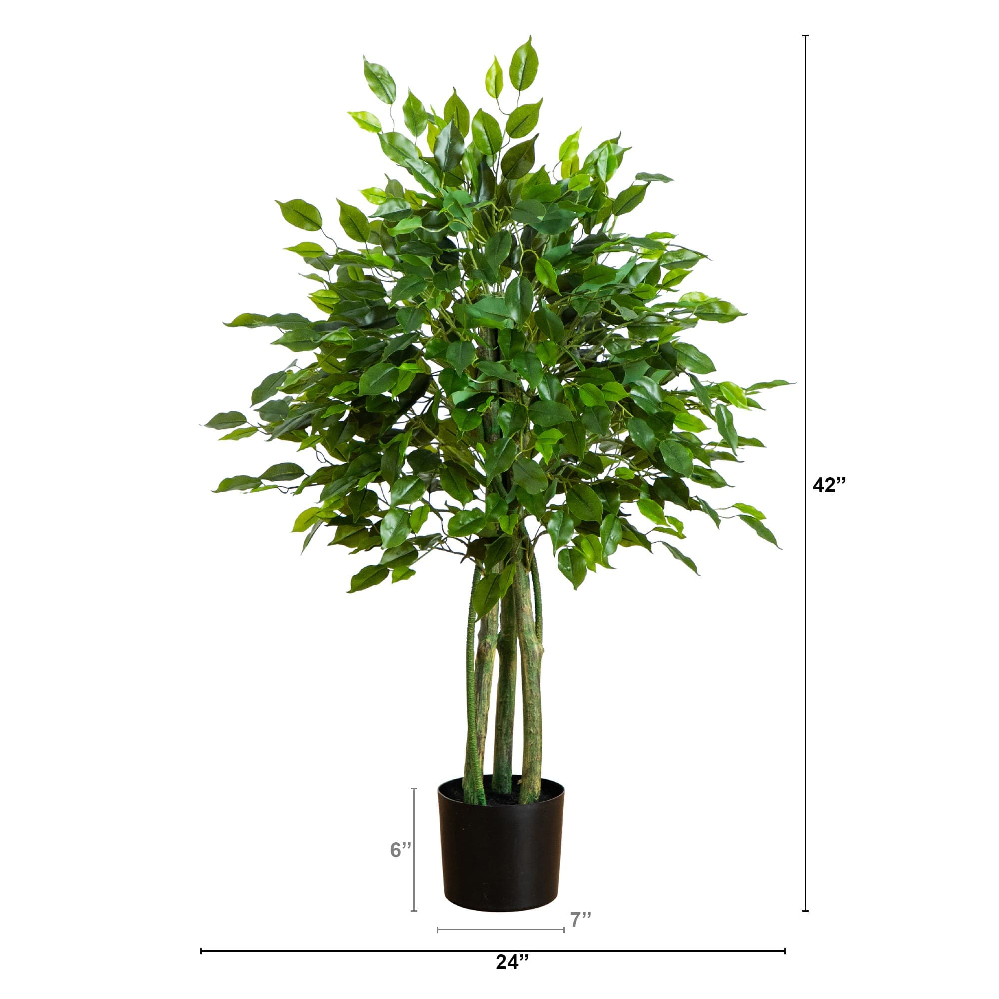 3.5ft. UV Resistant Artificial Ficus Tree (Indoor/Outdoor)