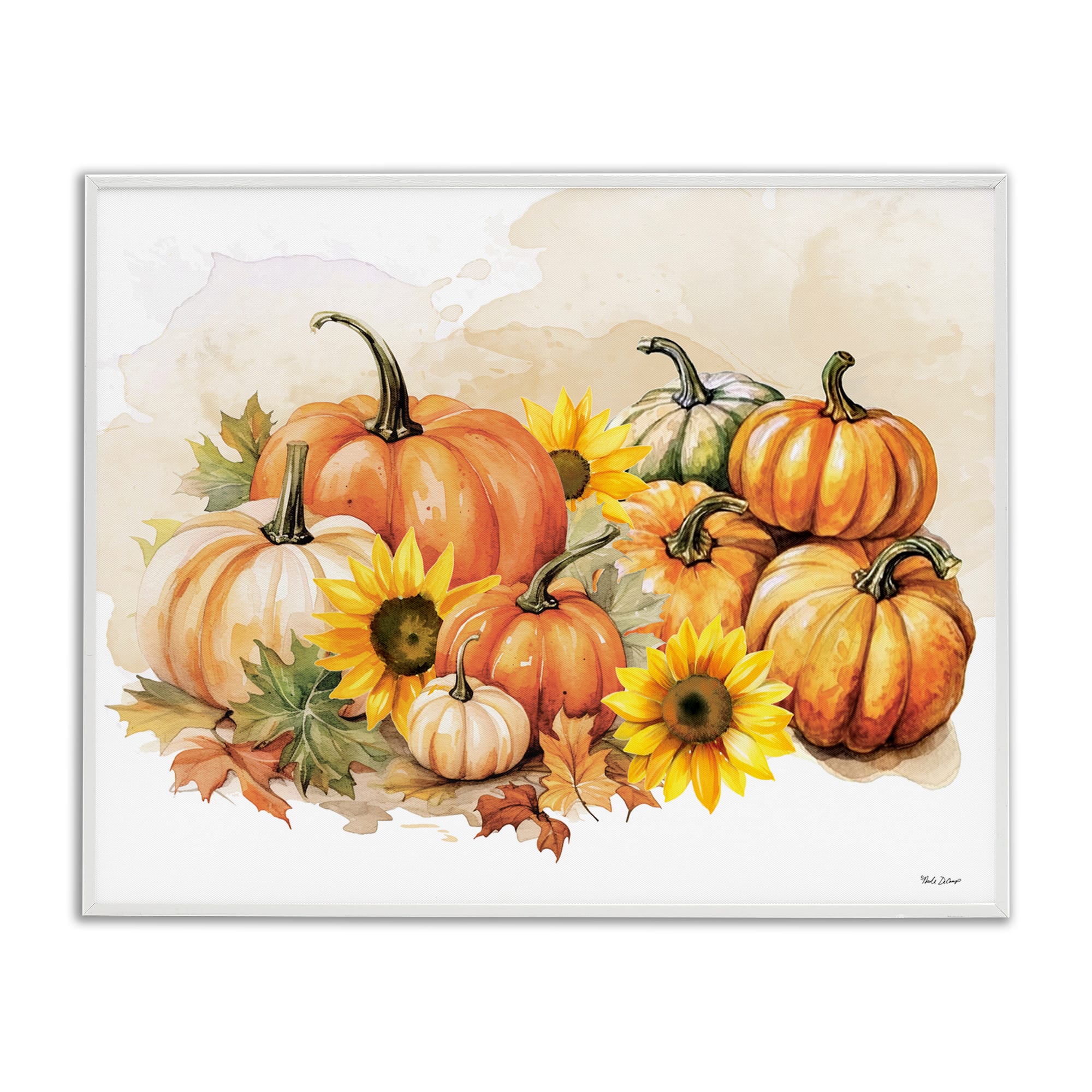 Stupell Industries Pumpkin & Sunflower Bundle Framed Giclee Art
