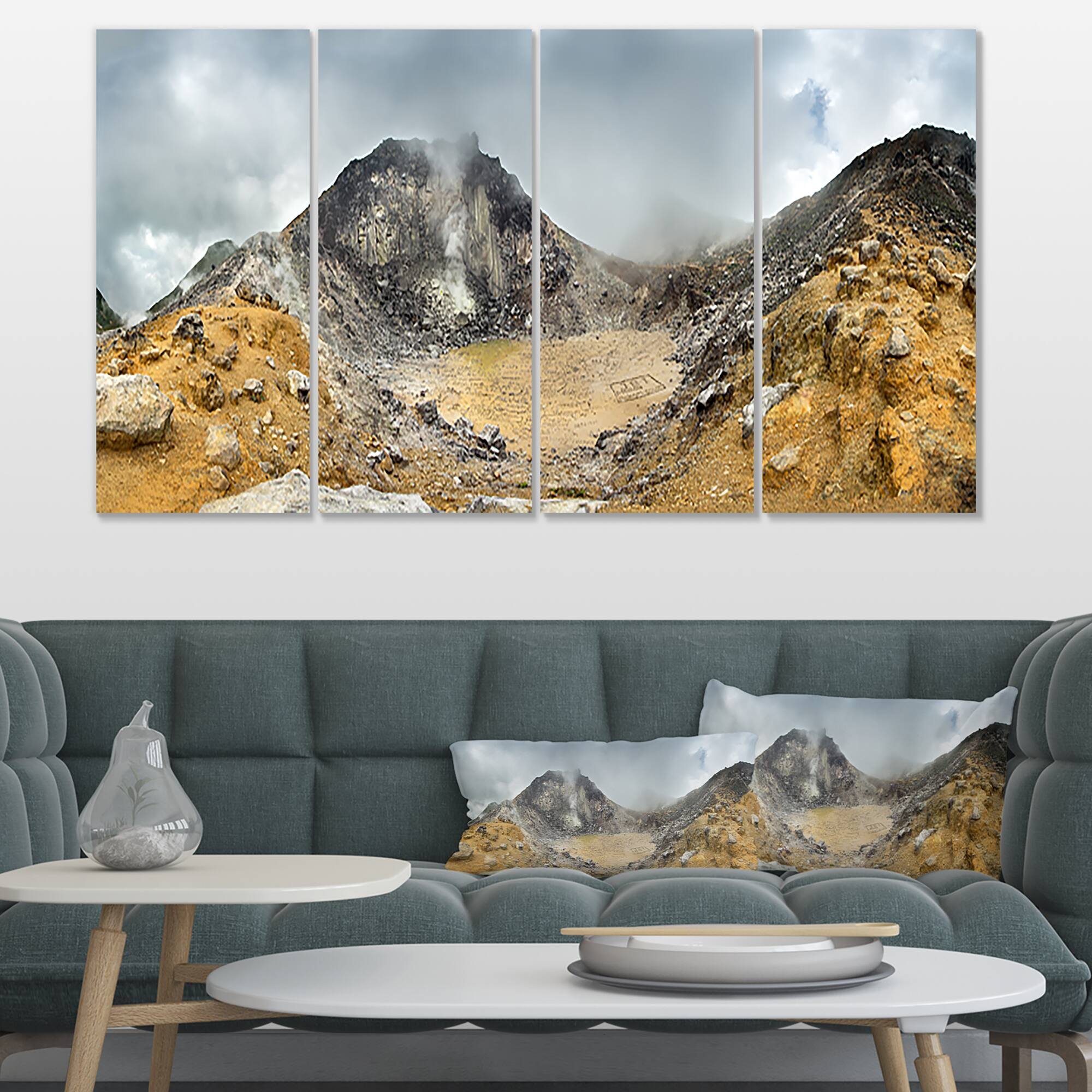 Designart - Volcano Panorama with Dramatic Sky