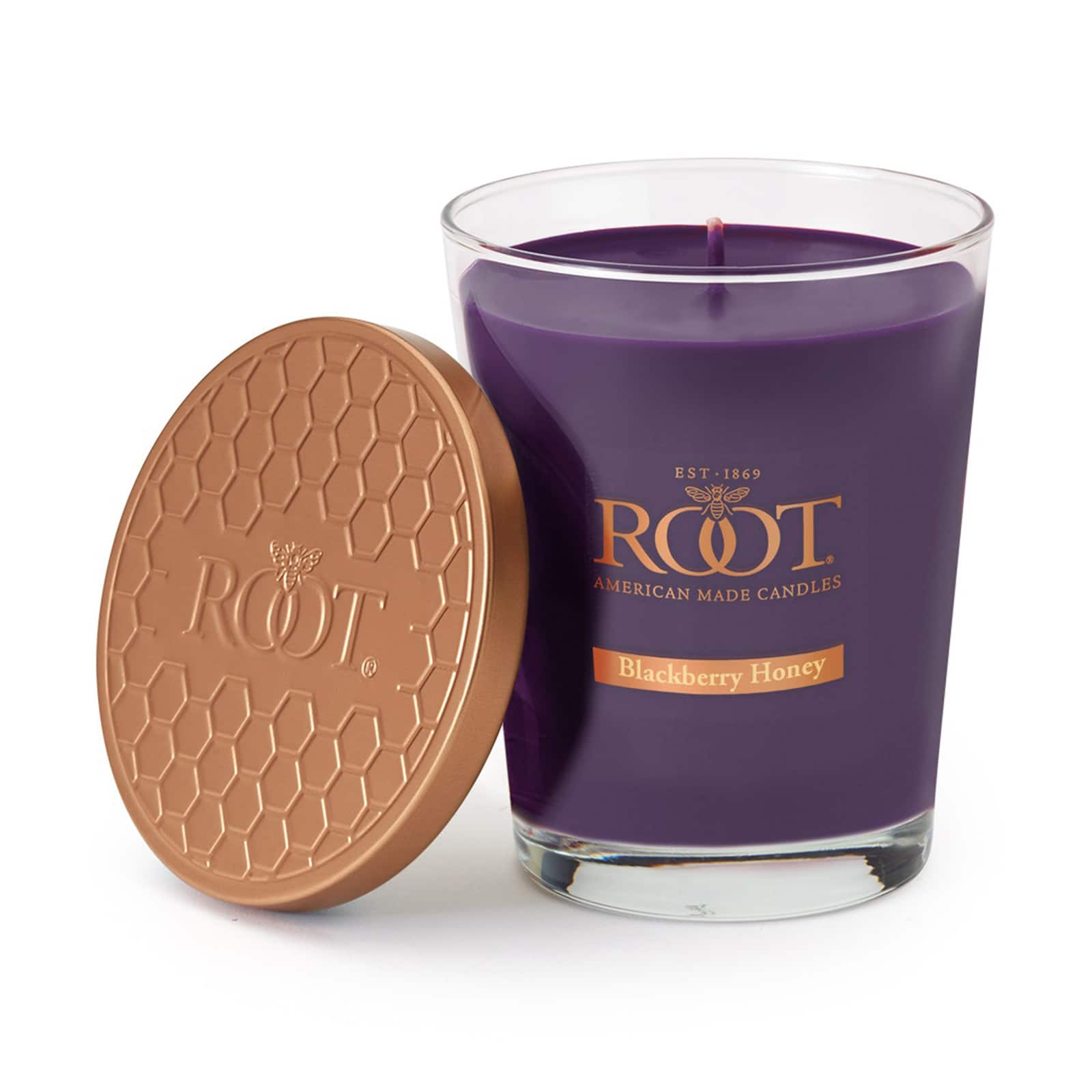 Root Candles 10.5 oz Large Scented Honeycomb Veriglass Jar Candle in Blackbery Honey | 10.5 fl oz | Michaels®