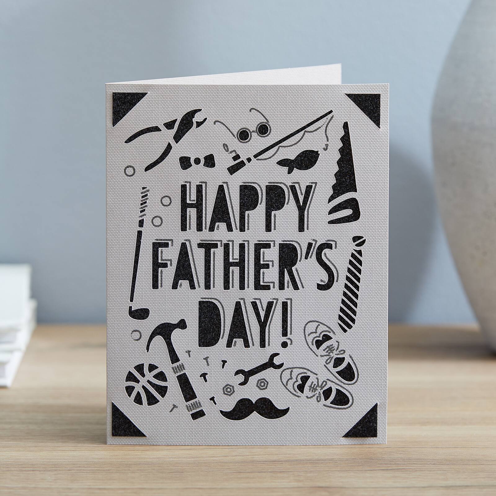 Cricut Joy™ Insert Cards Gray & Black Glitter