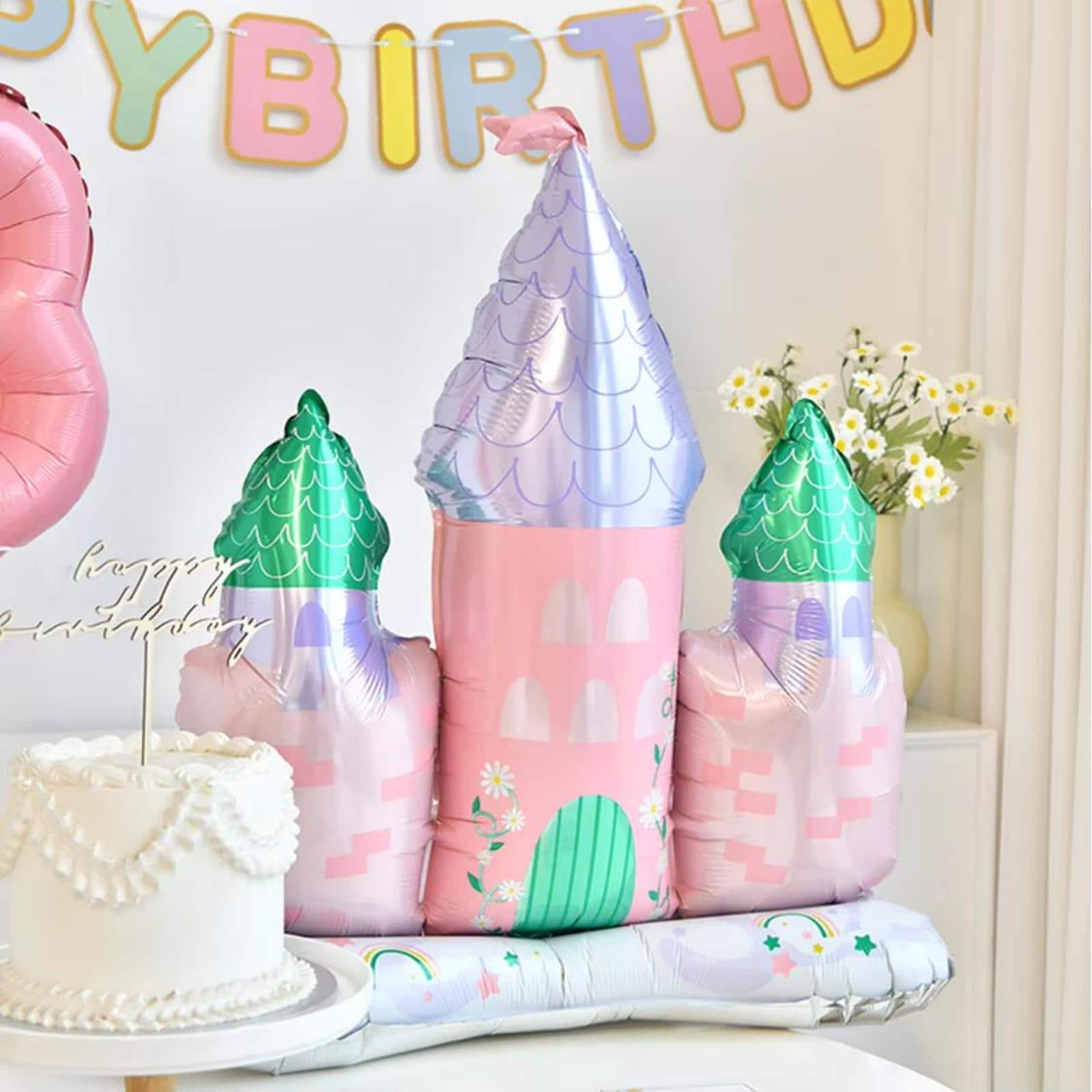 3ft. Fairy Castle Standing Foil Balloon Decoration