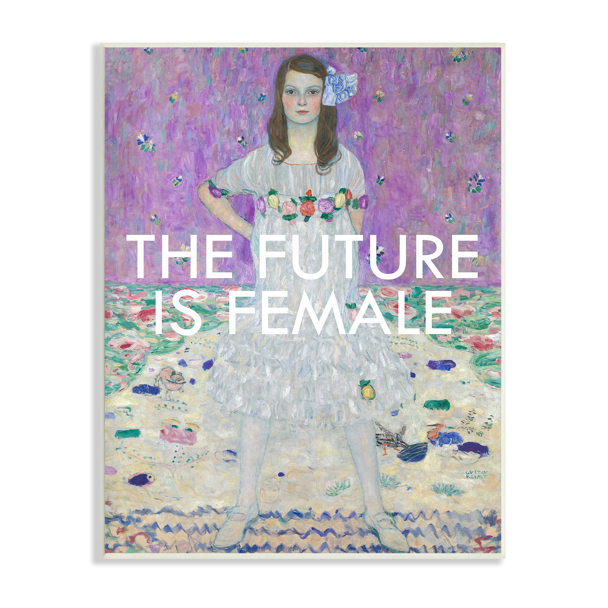 Stupell Industries The Future is Female Vintage Girl Powerful Stance Wall Plaque