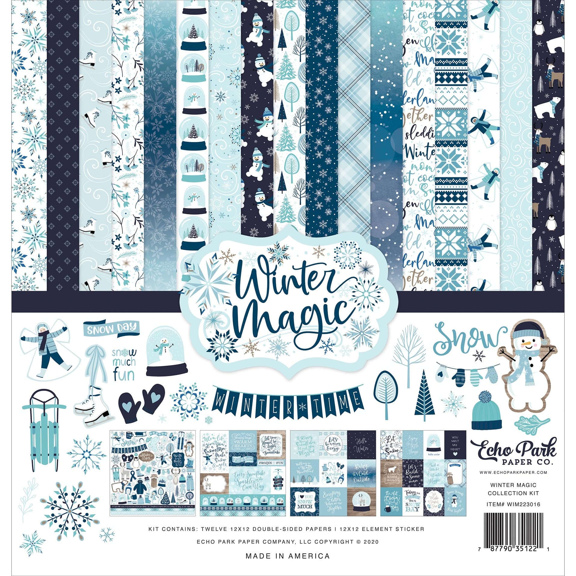 Echo Park Collection Kit 12"X12"-Winter Magic