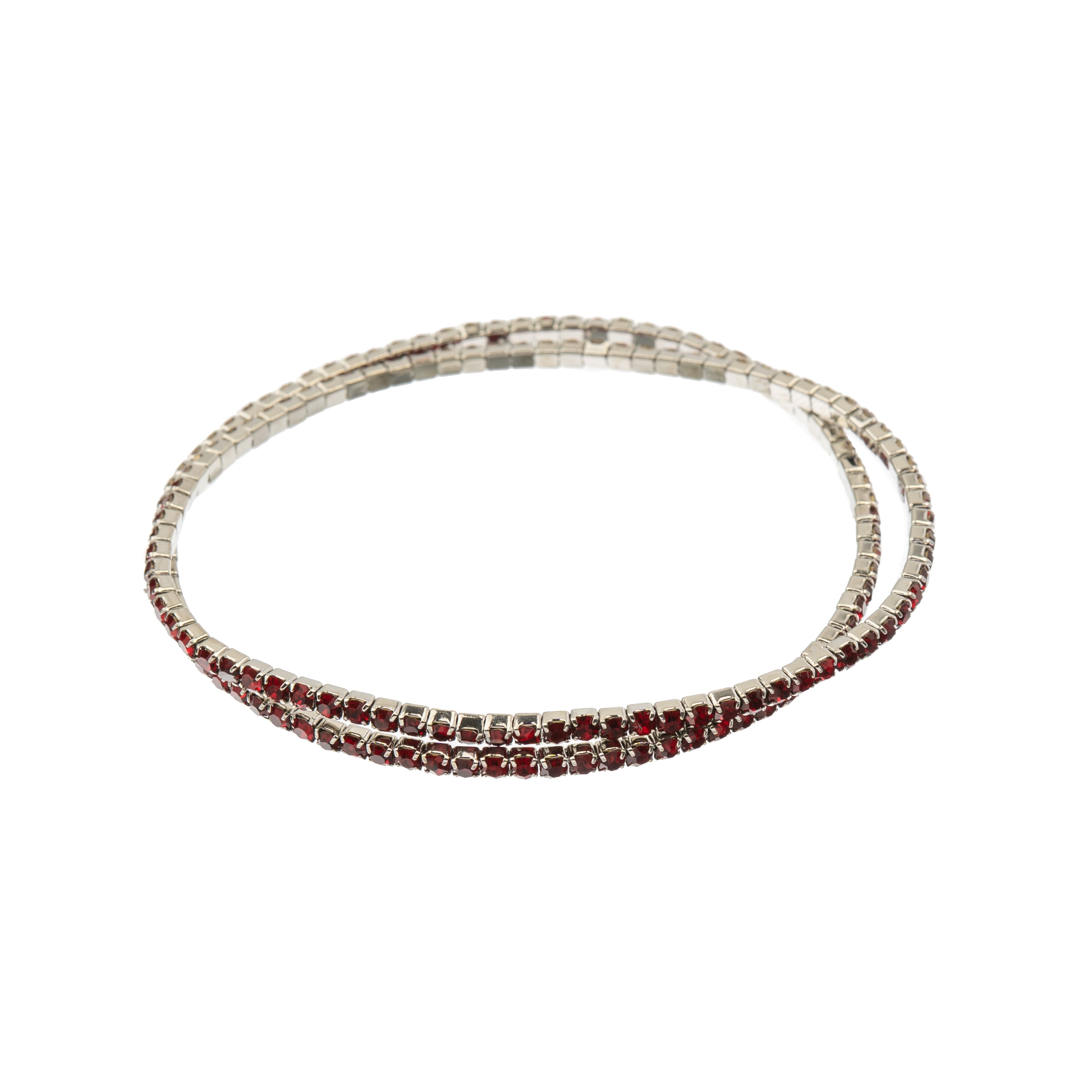 Crystal Lane DIY Silver & Siam Rhinestones Bracelets, 2ct.