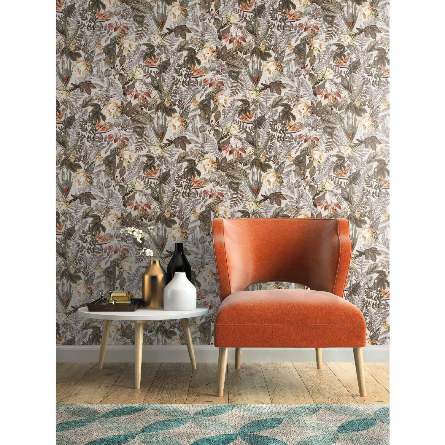 RoomMates Tropical Flowers Peel & Stick Wallpaper