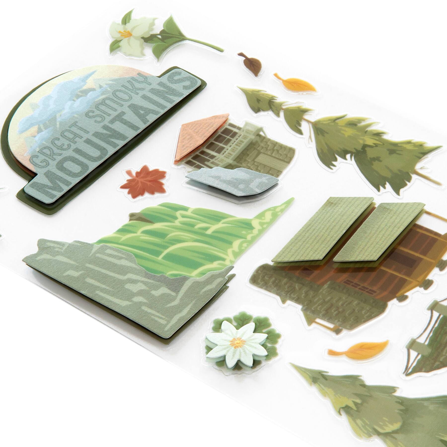 12 Pack: Smoky Mountain Dimensional Stickers by Recollections™